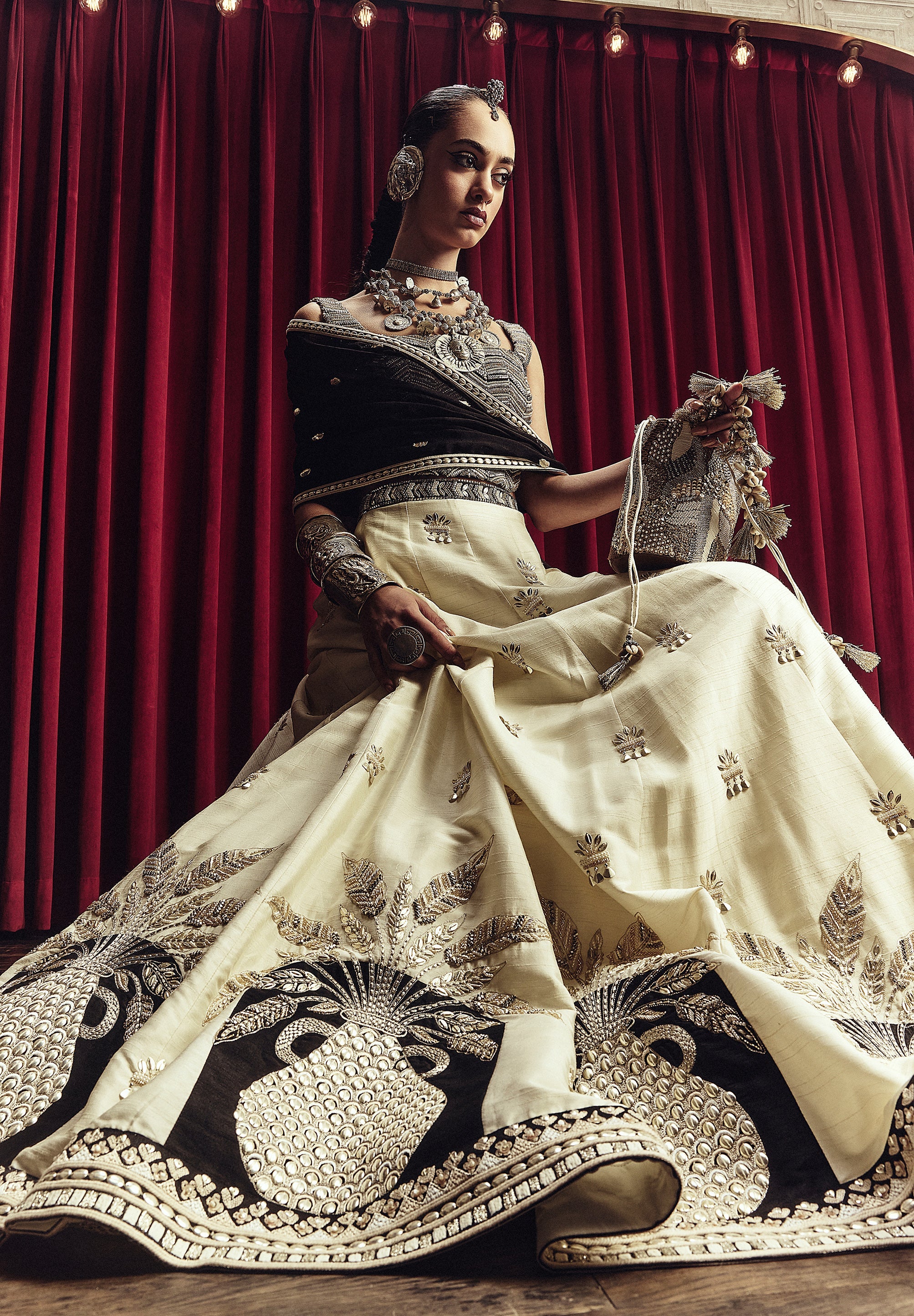 Lata Embellished Corset With Lehenga And Dupatta