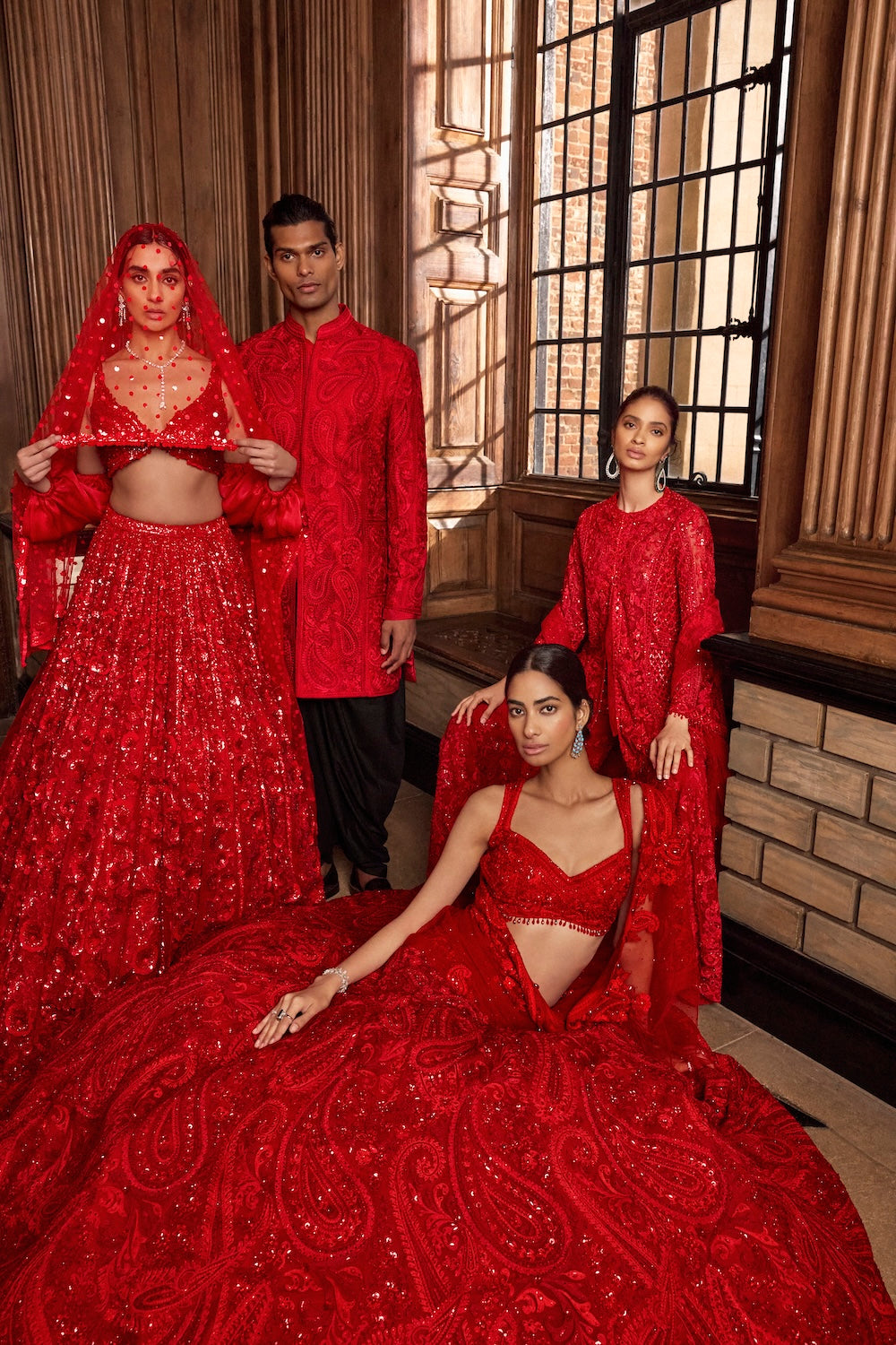 Rasha Thadani In Red Paisley Lehenga Set