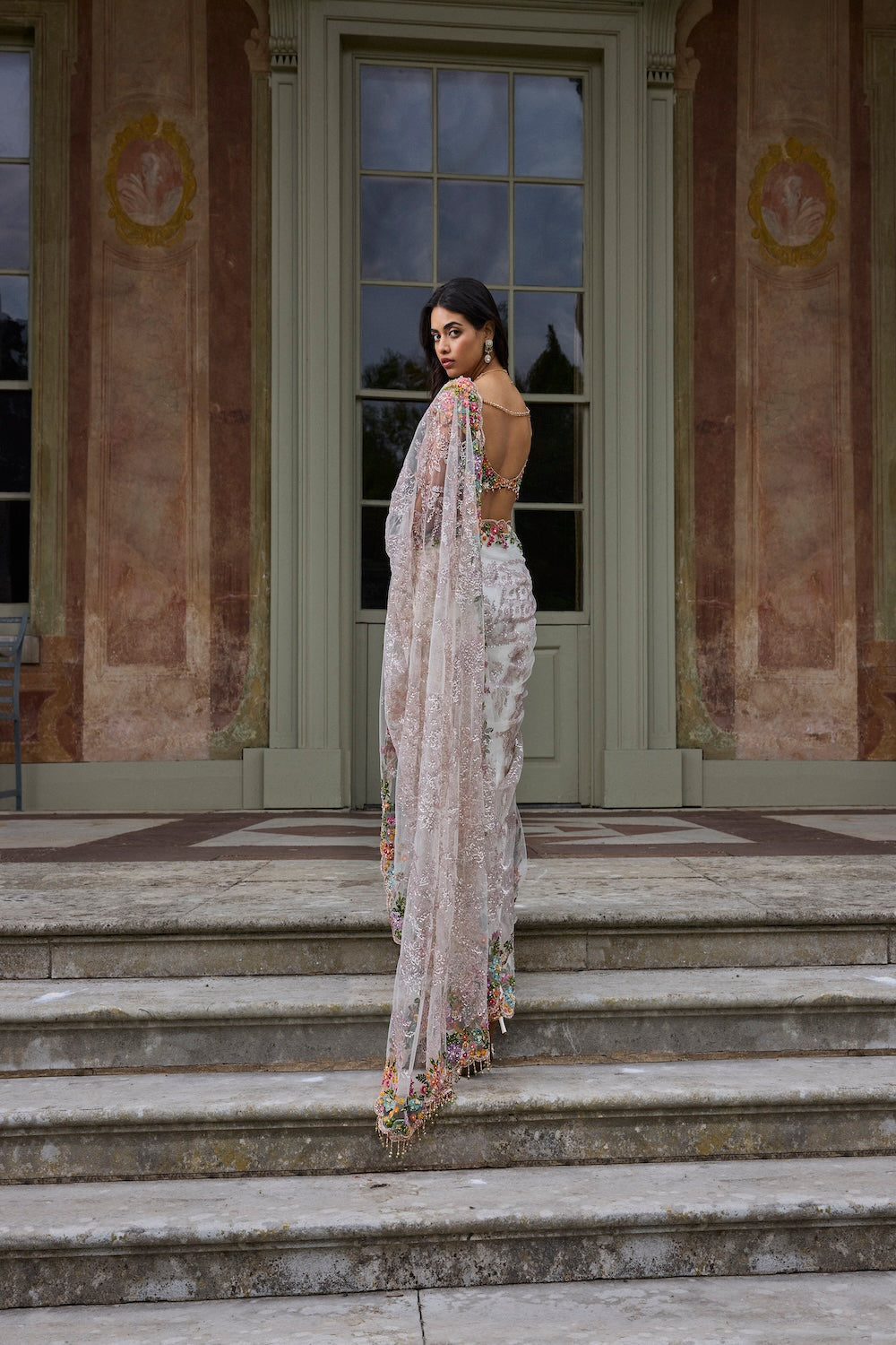 Nude Multi - Coloured Saree