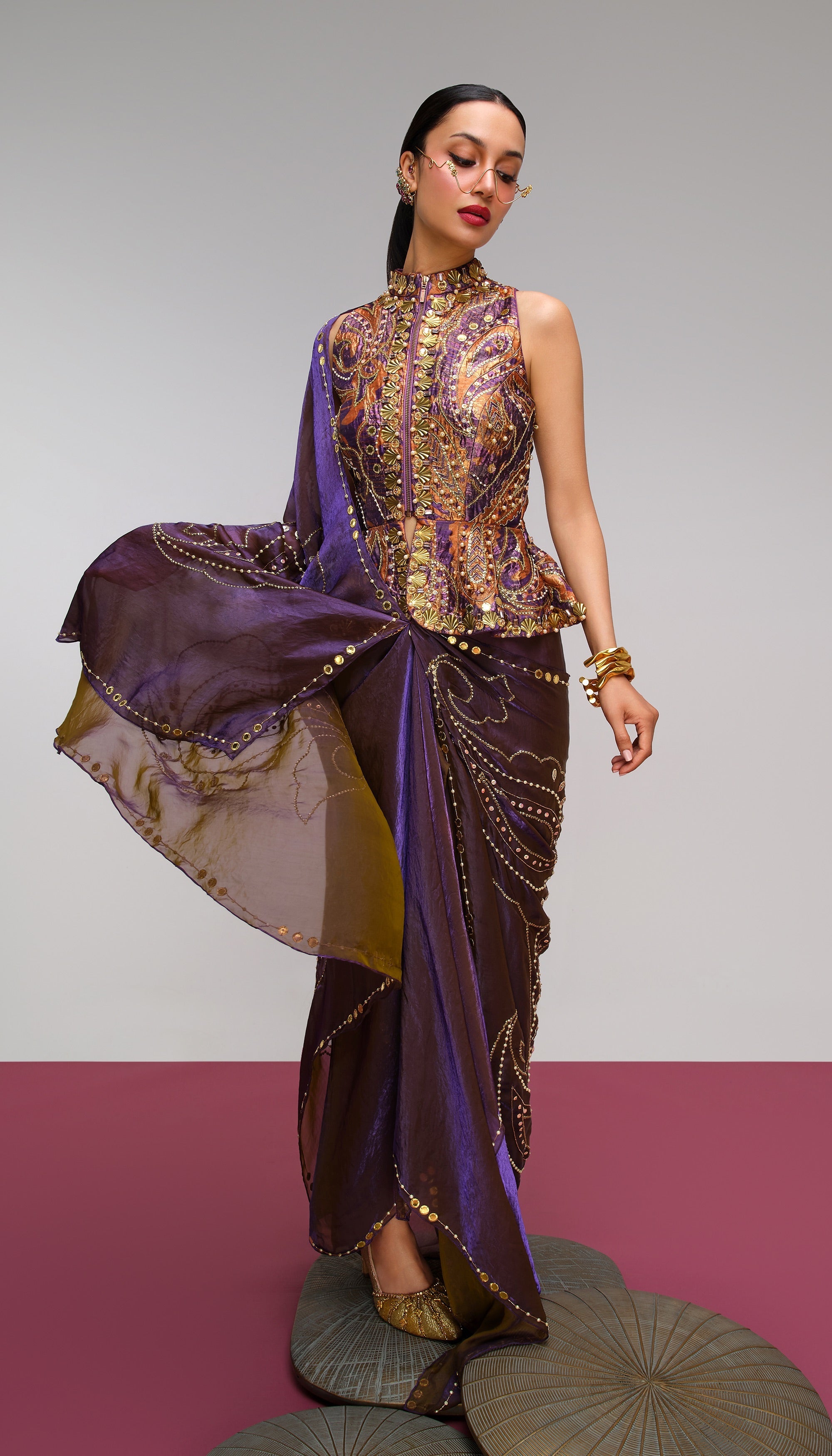Vintage Power Moves - Saree Set