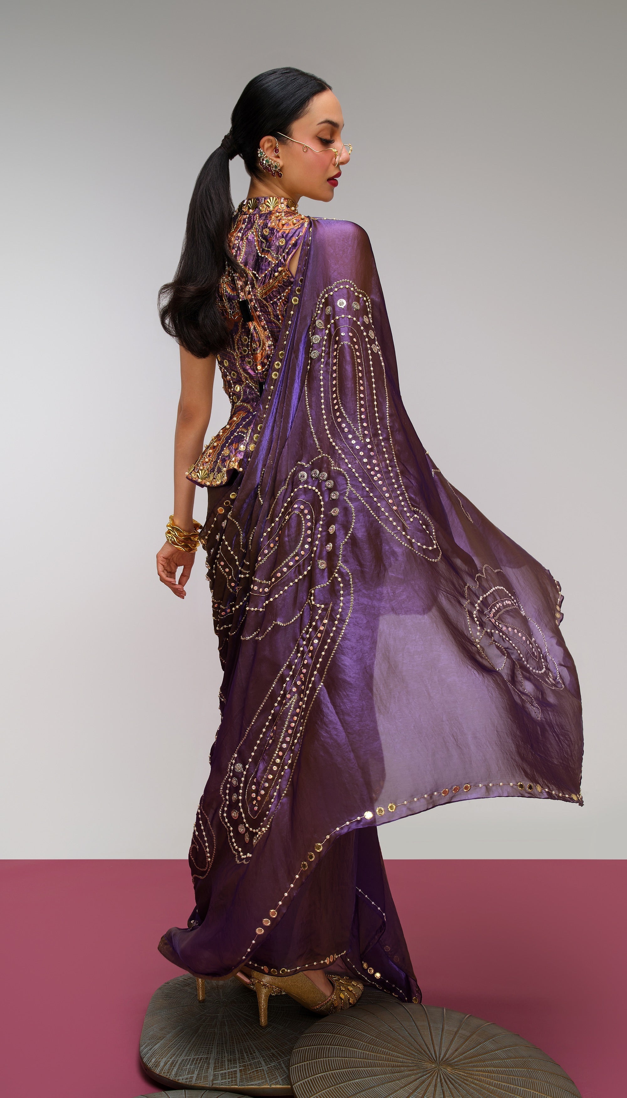 The Vintage Paisley Draped Skirt