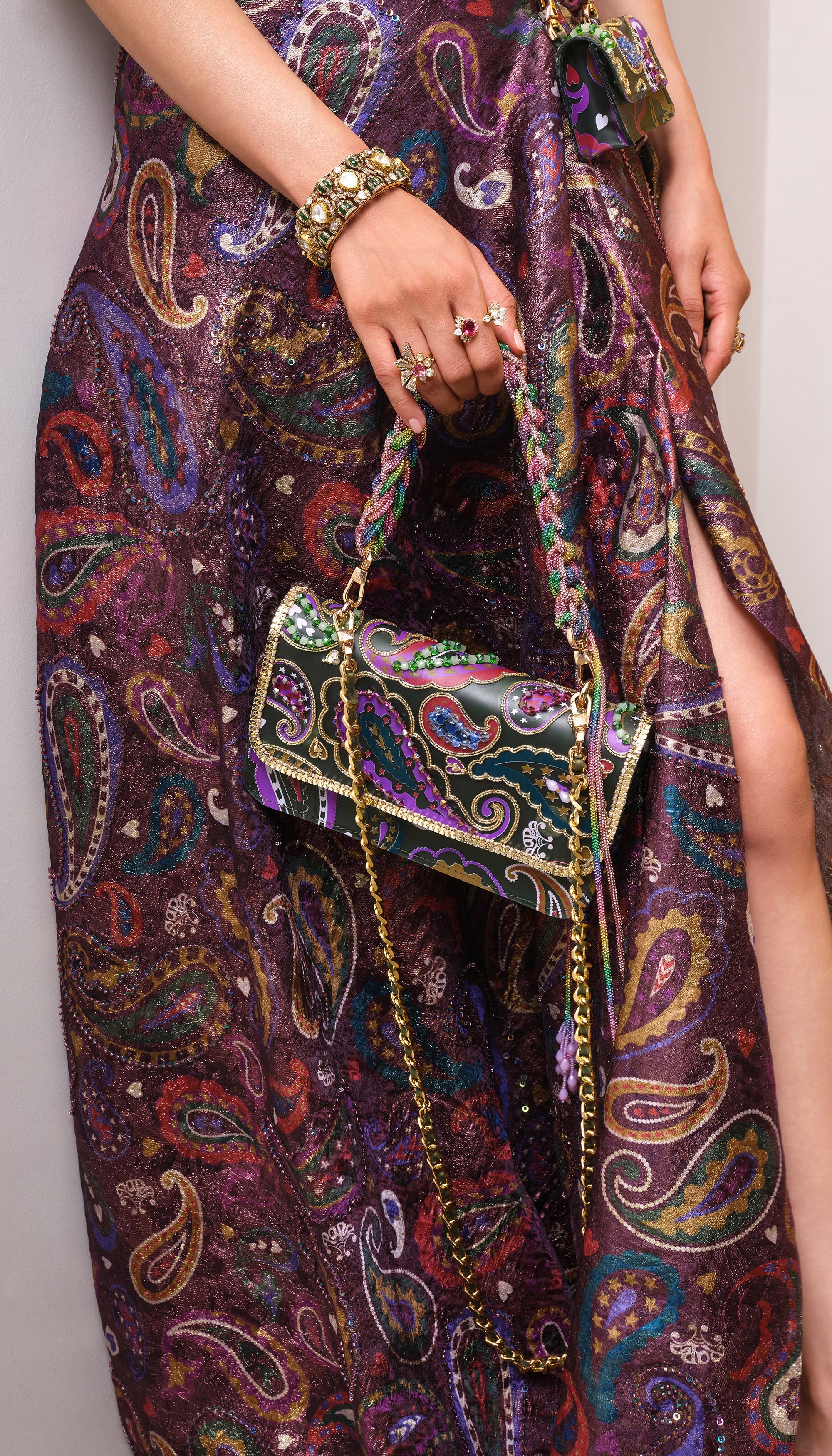 Emerald Crystal Crush: Large Handbag