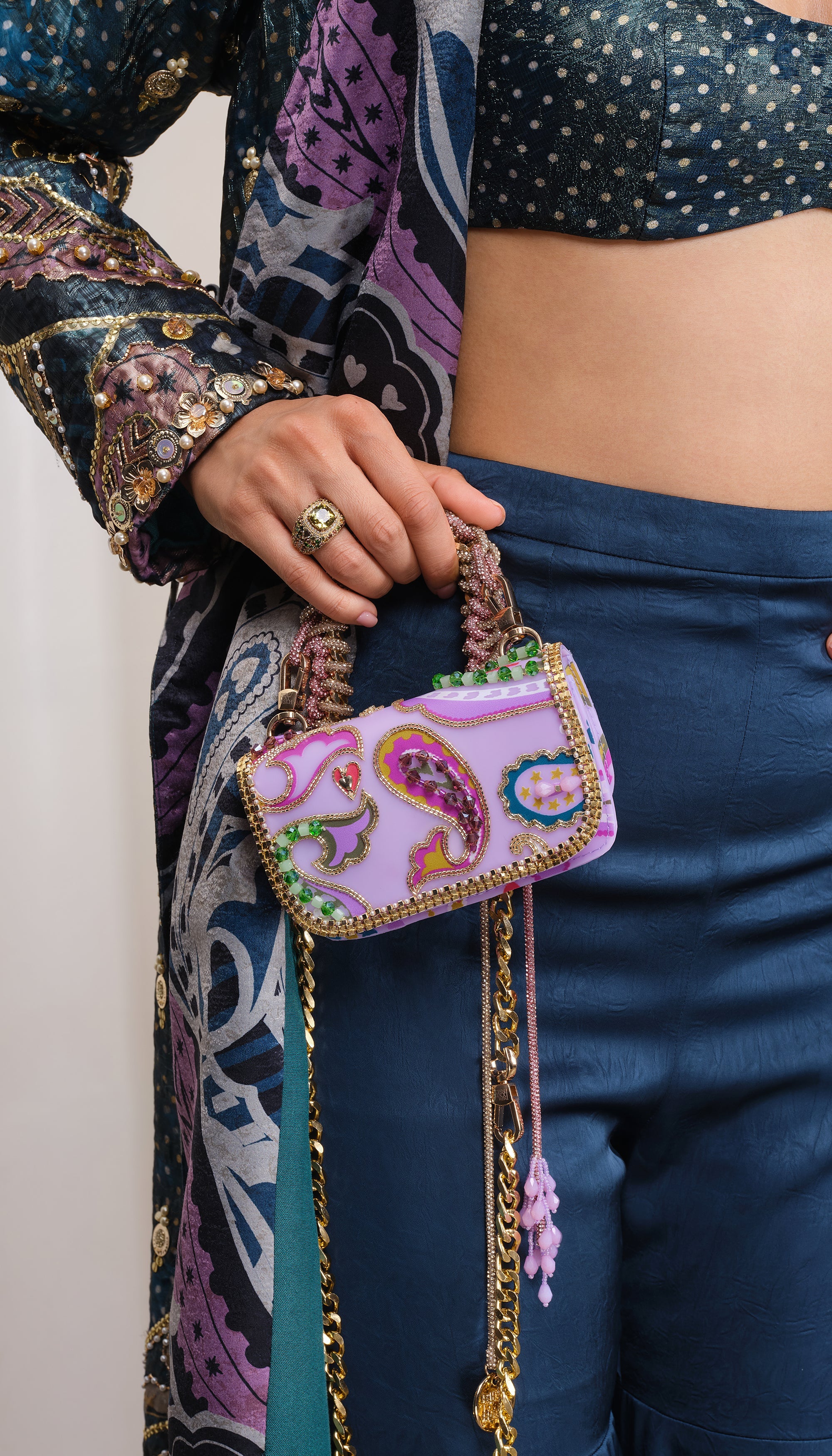Lavender Crystal Crush Chainlink: Belt Bag