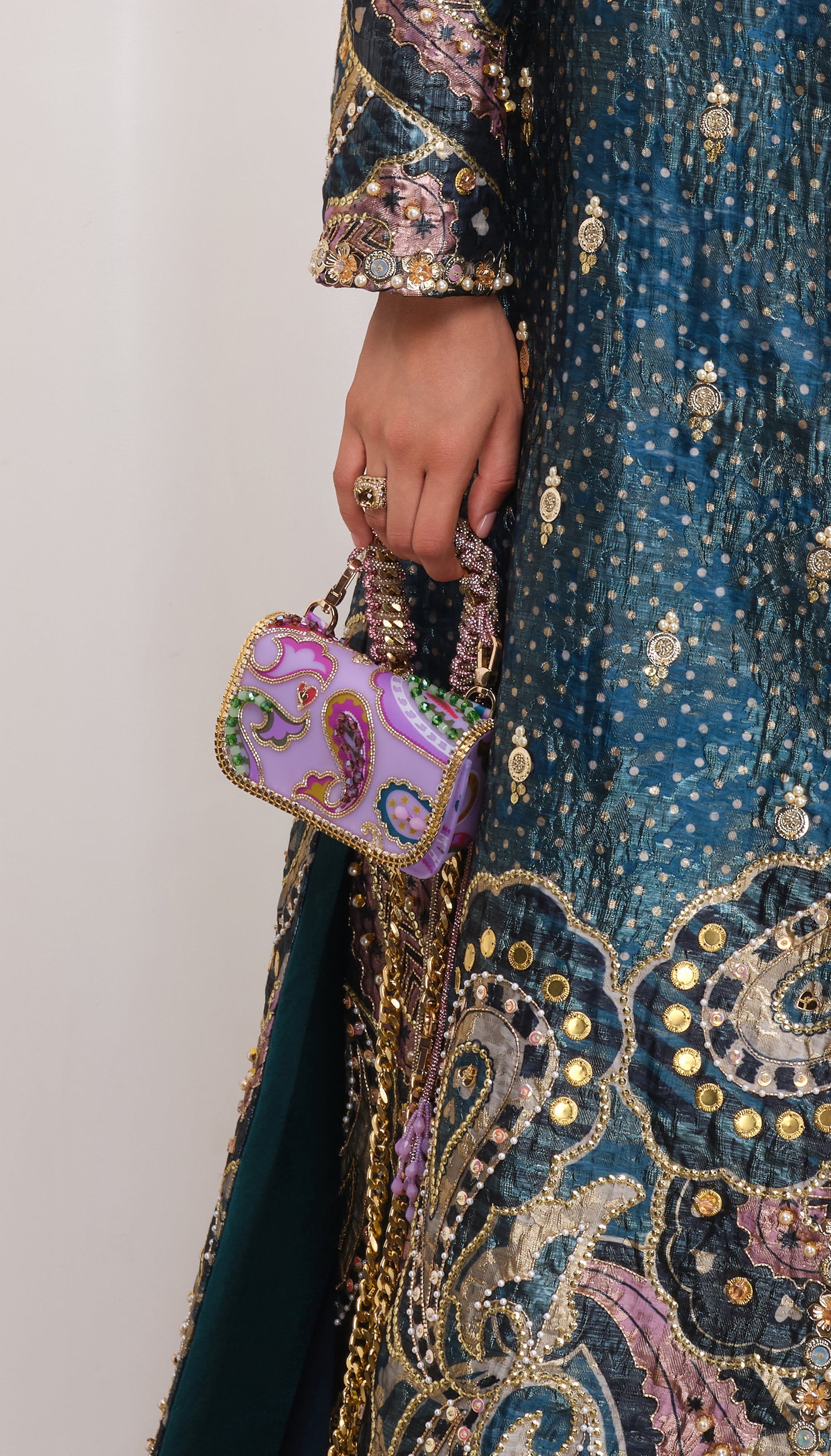 Lavender Crystal Crush Chainlink: Belt Bag