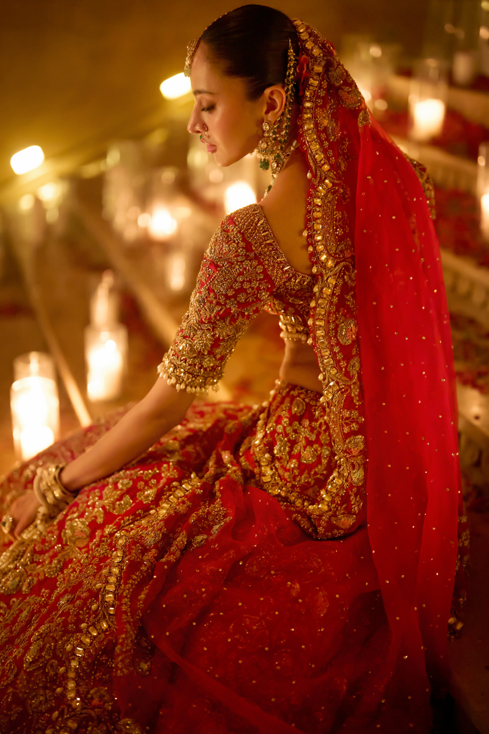 Red Zardosi Lehenga Set