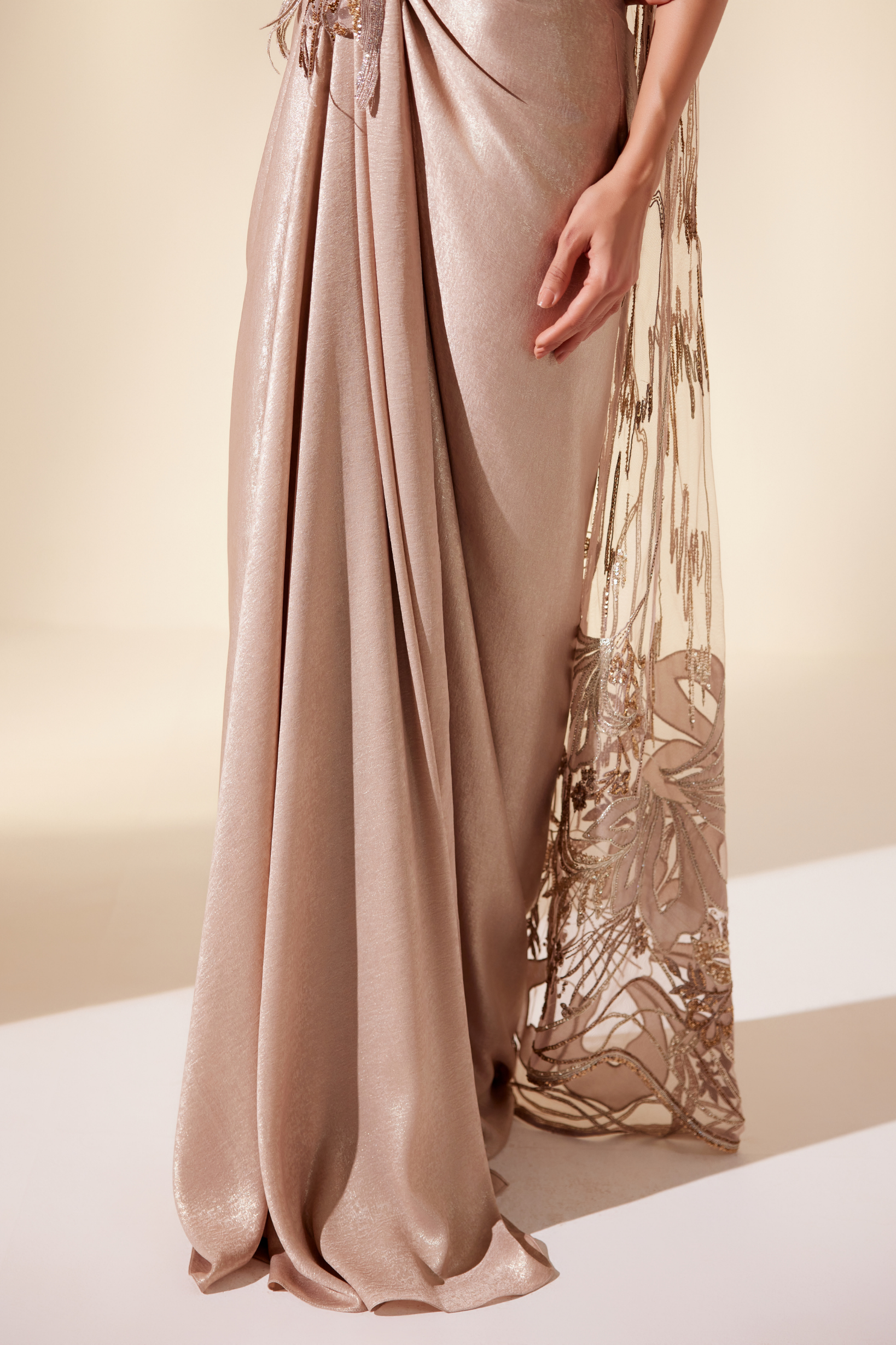 Golden Mirage Coset Saree