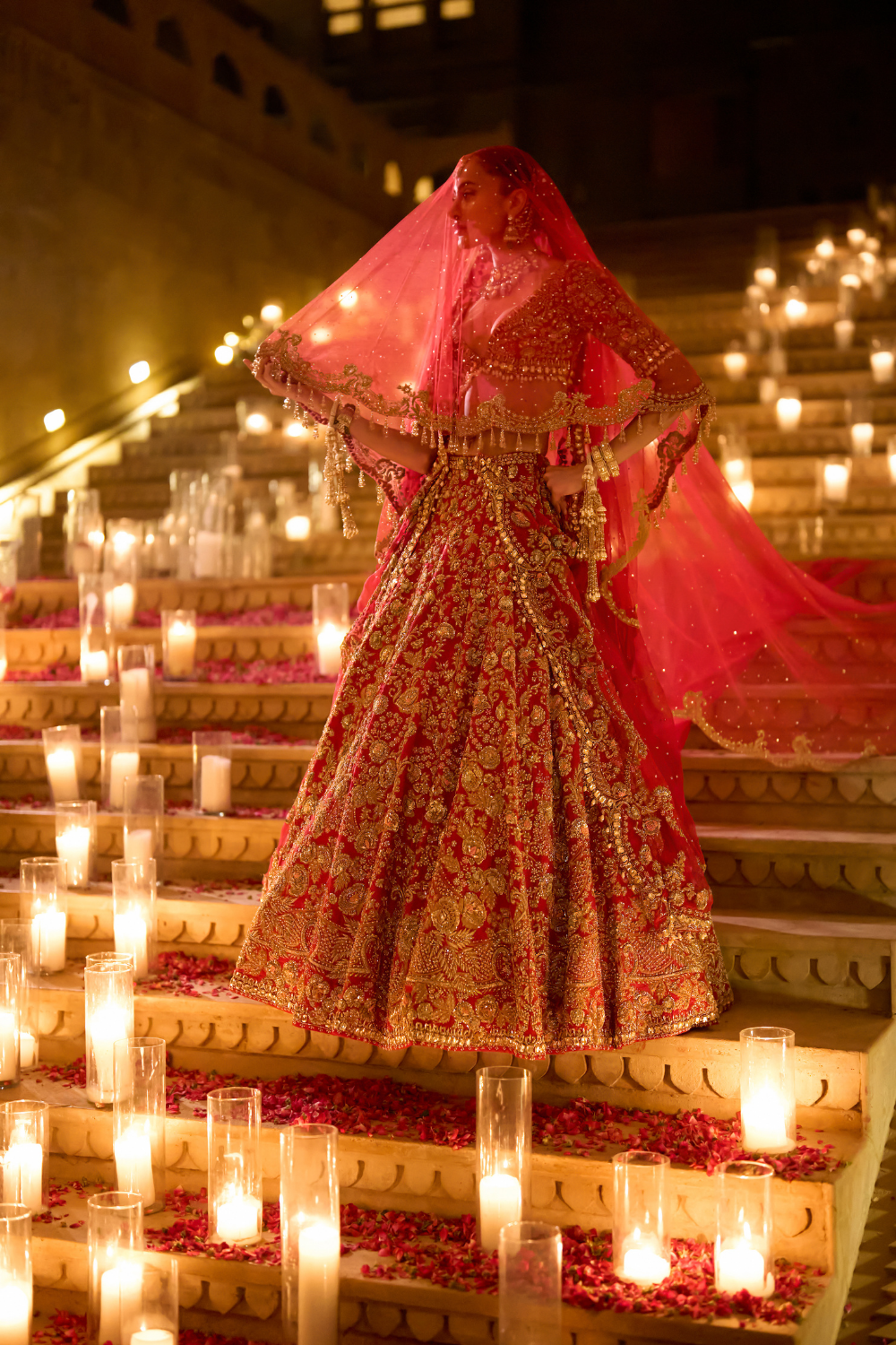 Red Zardosi Lehenga Set