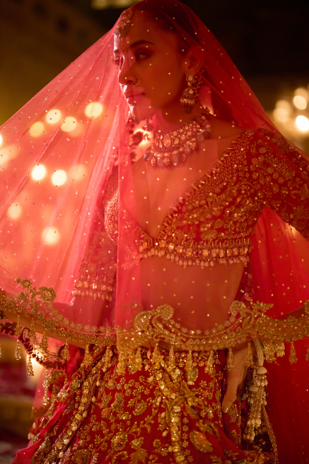 Red Zardosi Lehenga Set