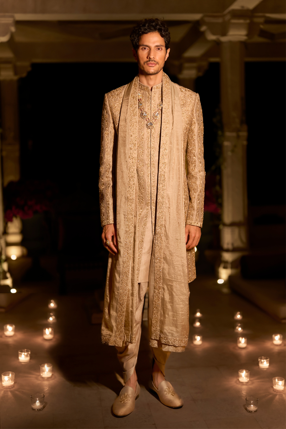 Champagne Gold Sherwani Set