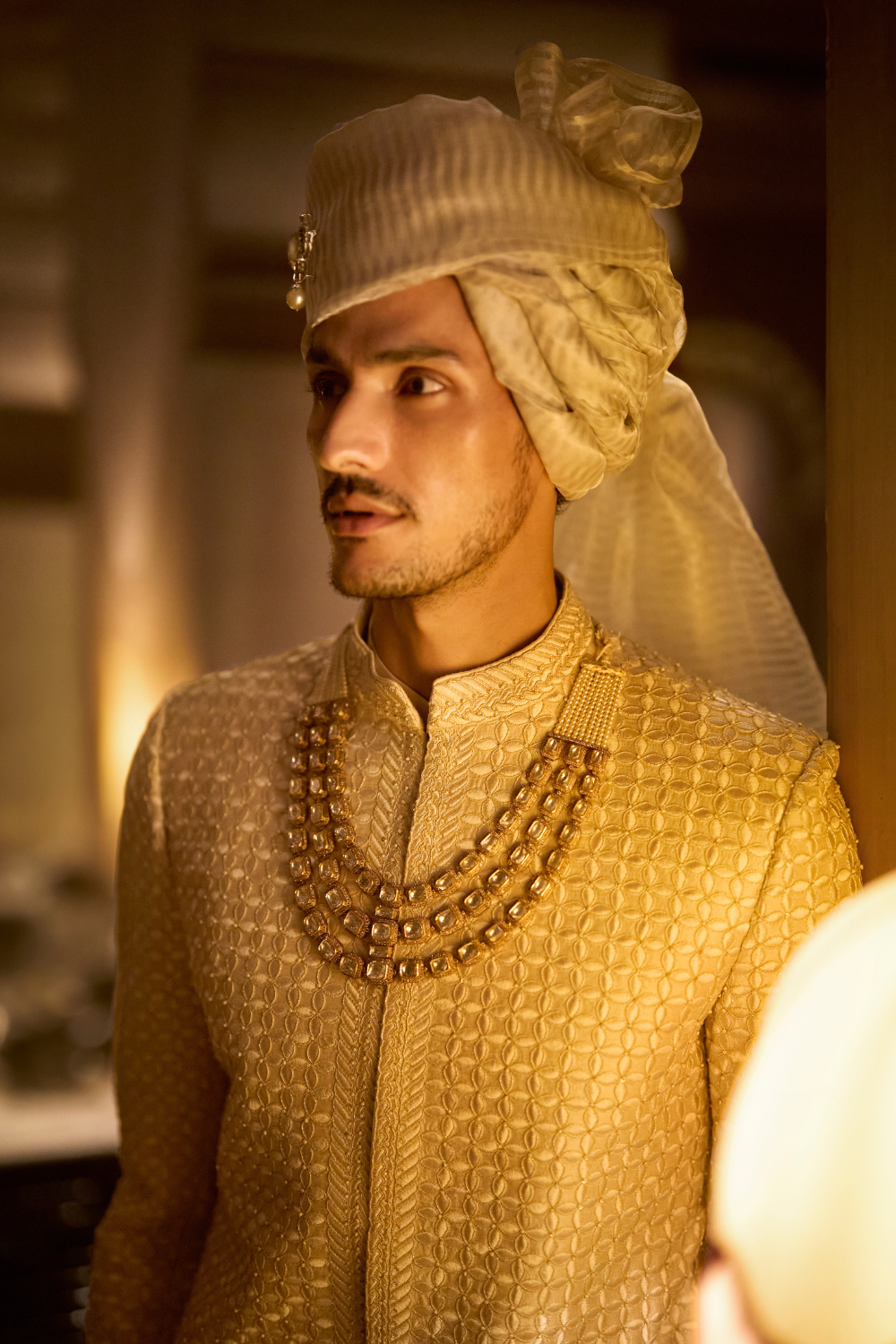 Ivory Nude Sherwani Set