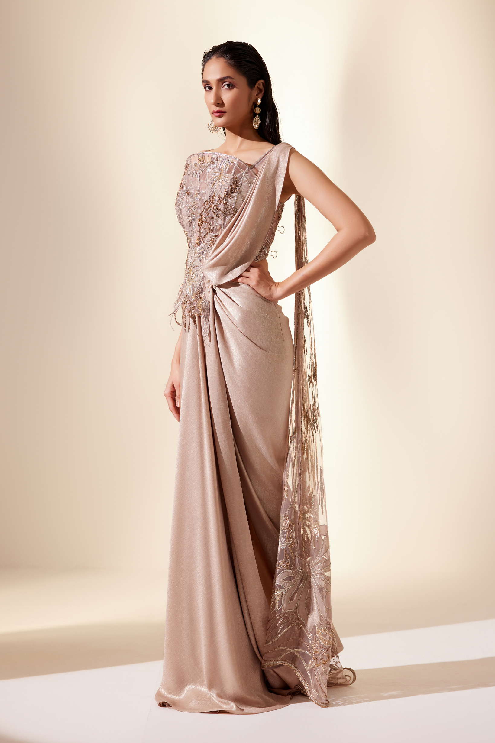 Golden Mirage Coset Saree