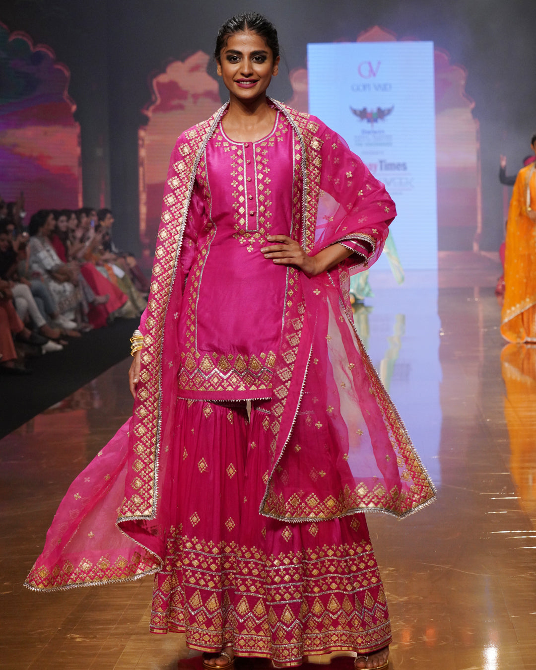 Shiddat Sharara Set Rani Pink