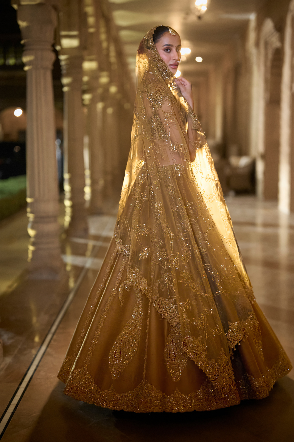 Gold Paisley Lehenga Set