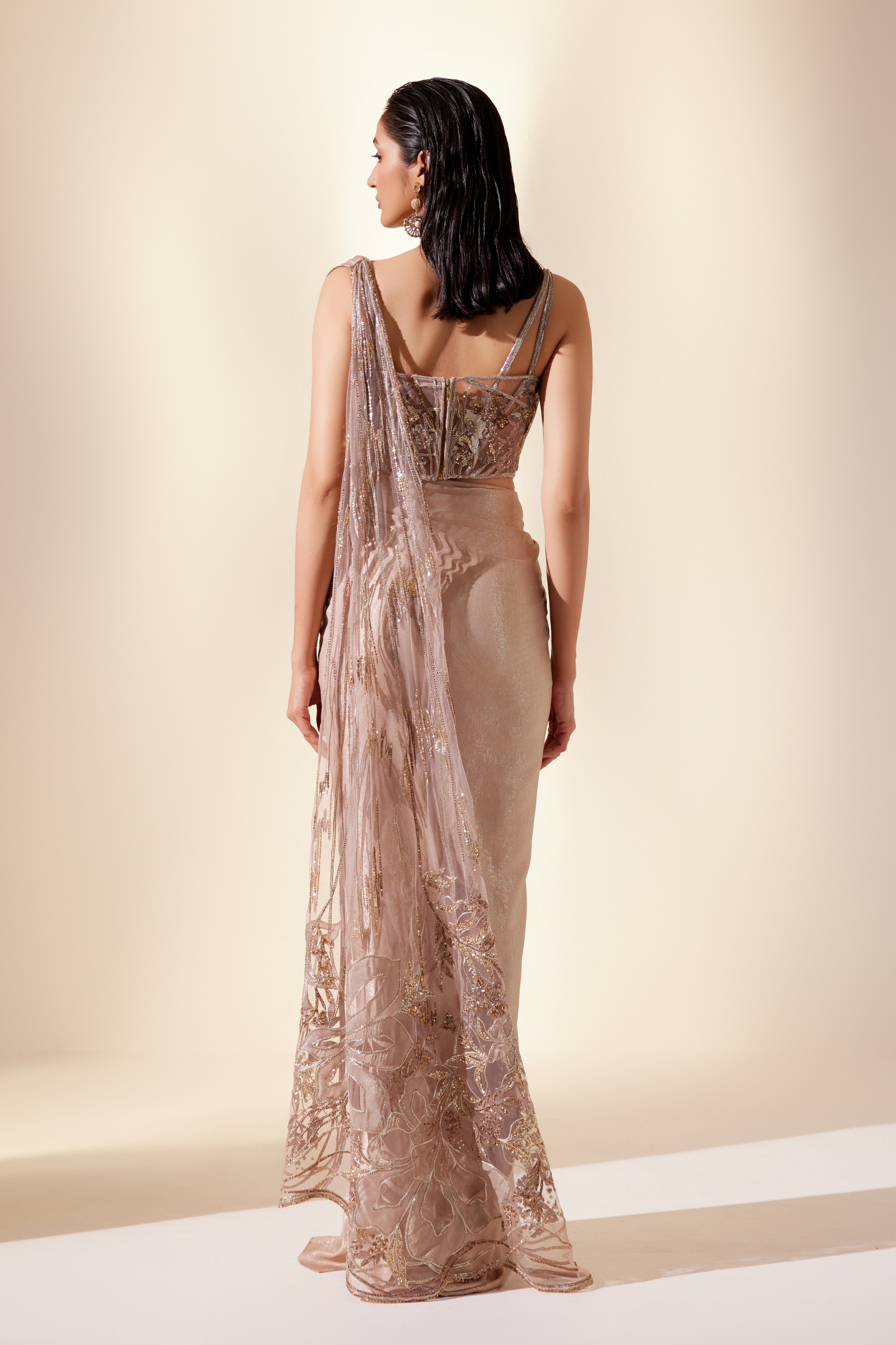 Golden Mirage Coset Saree