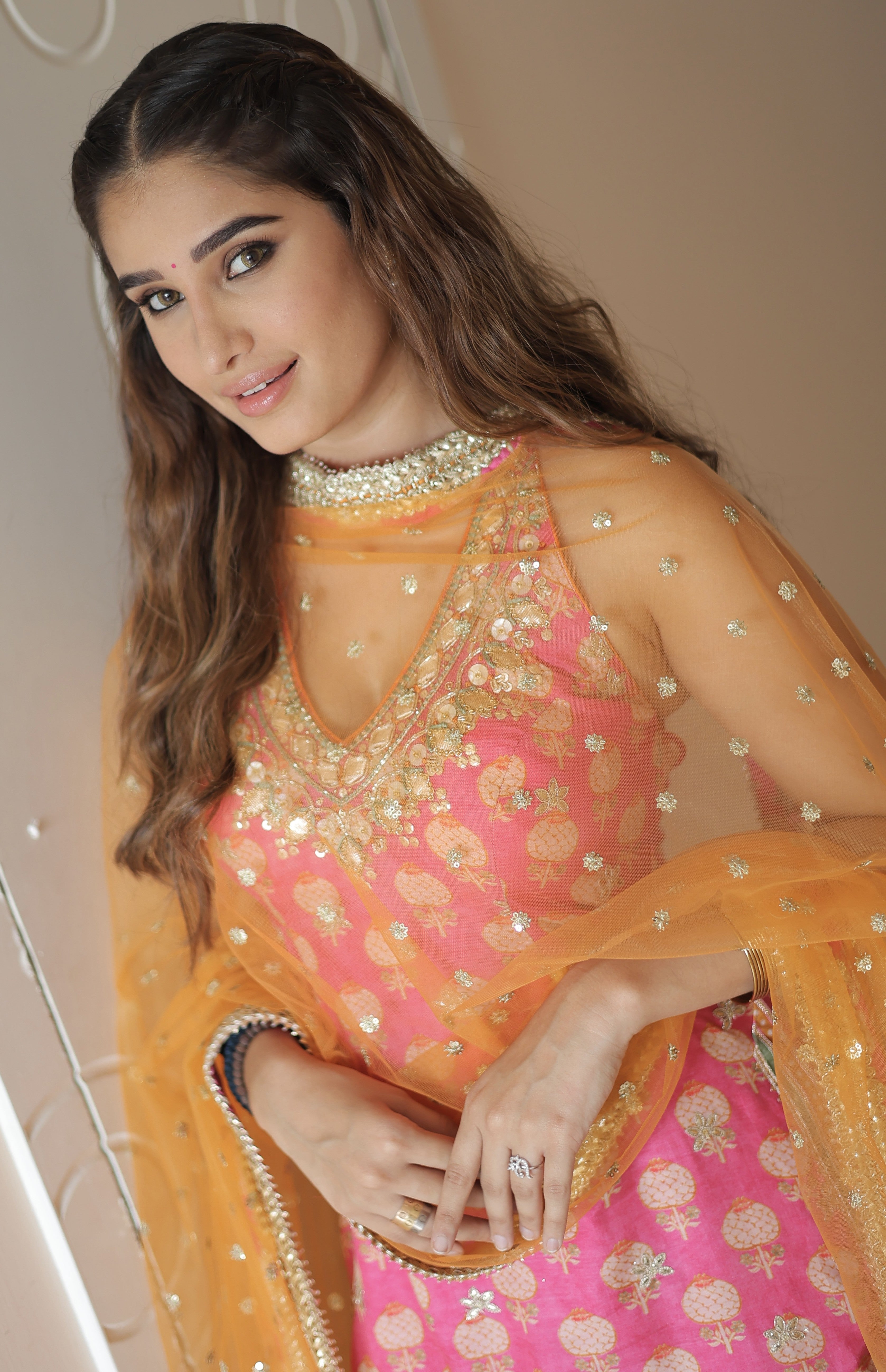 Rasha Thadani In Dwisha Halter Sharara Set