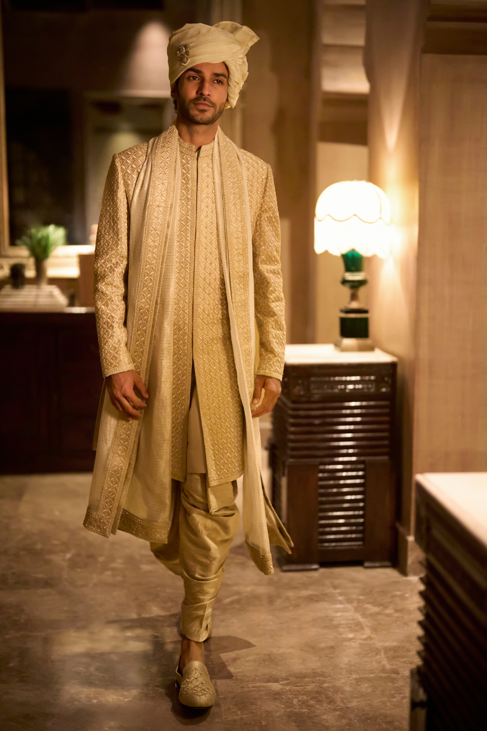 Champagne Gold Sherwani Set