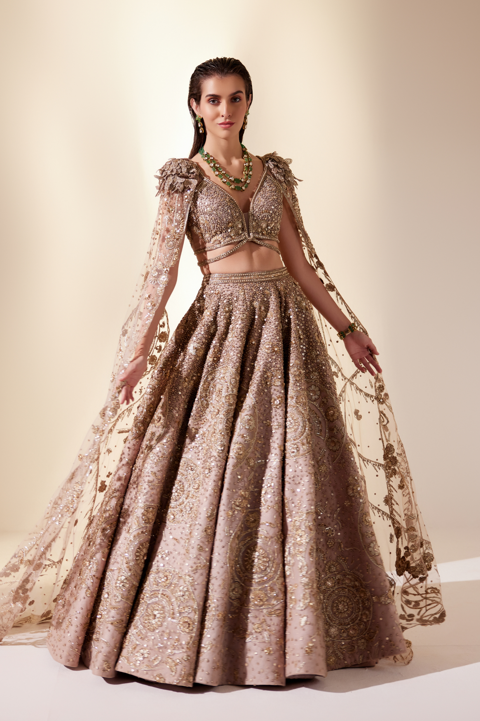 Celestial Gold Lehenga Set
