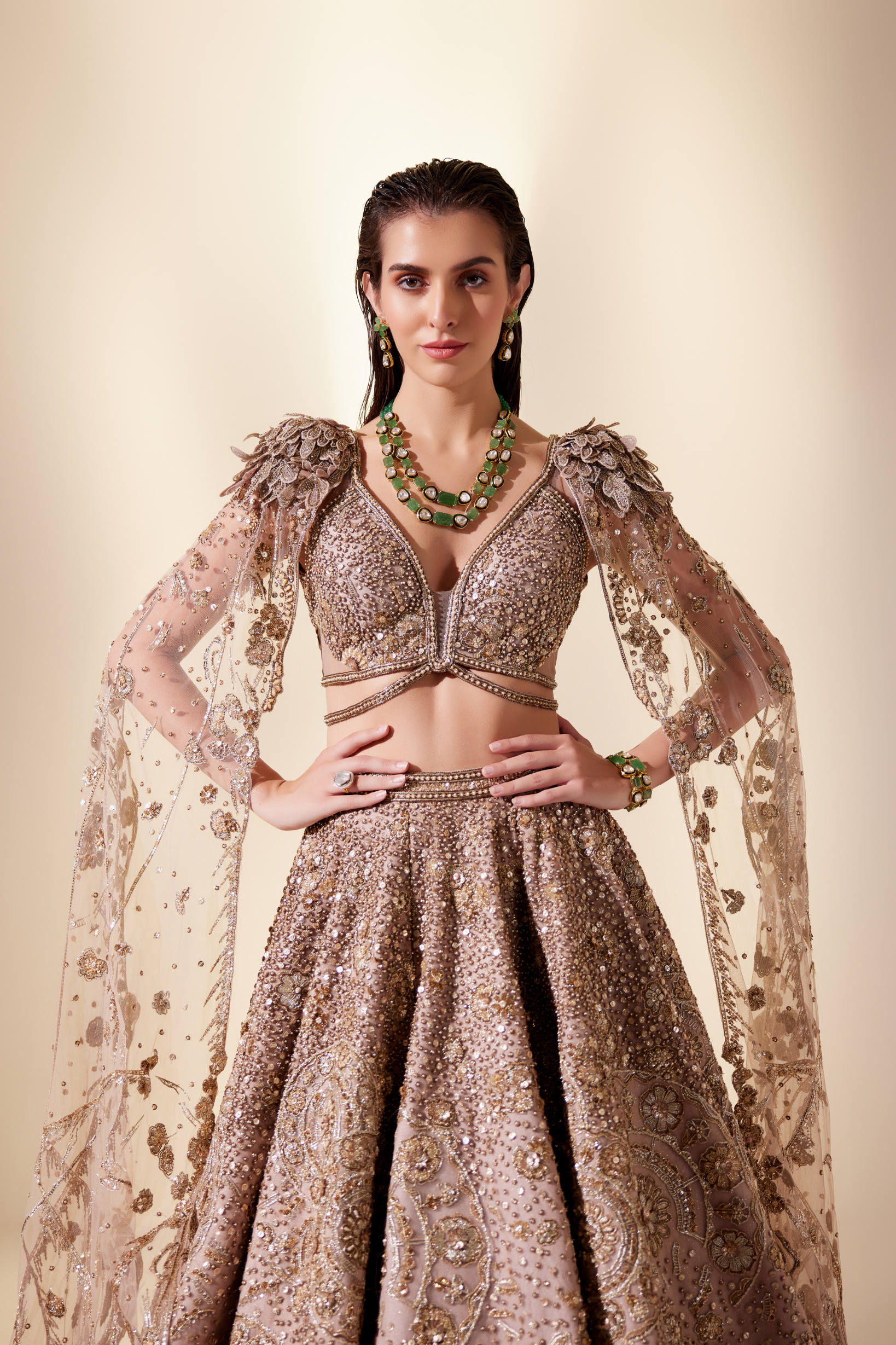 Celestial Gold Lehenga Set