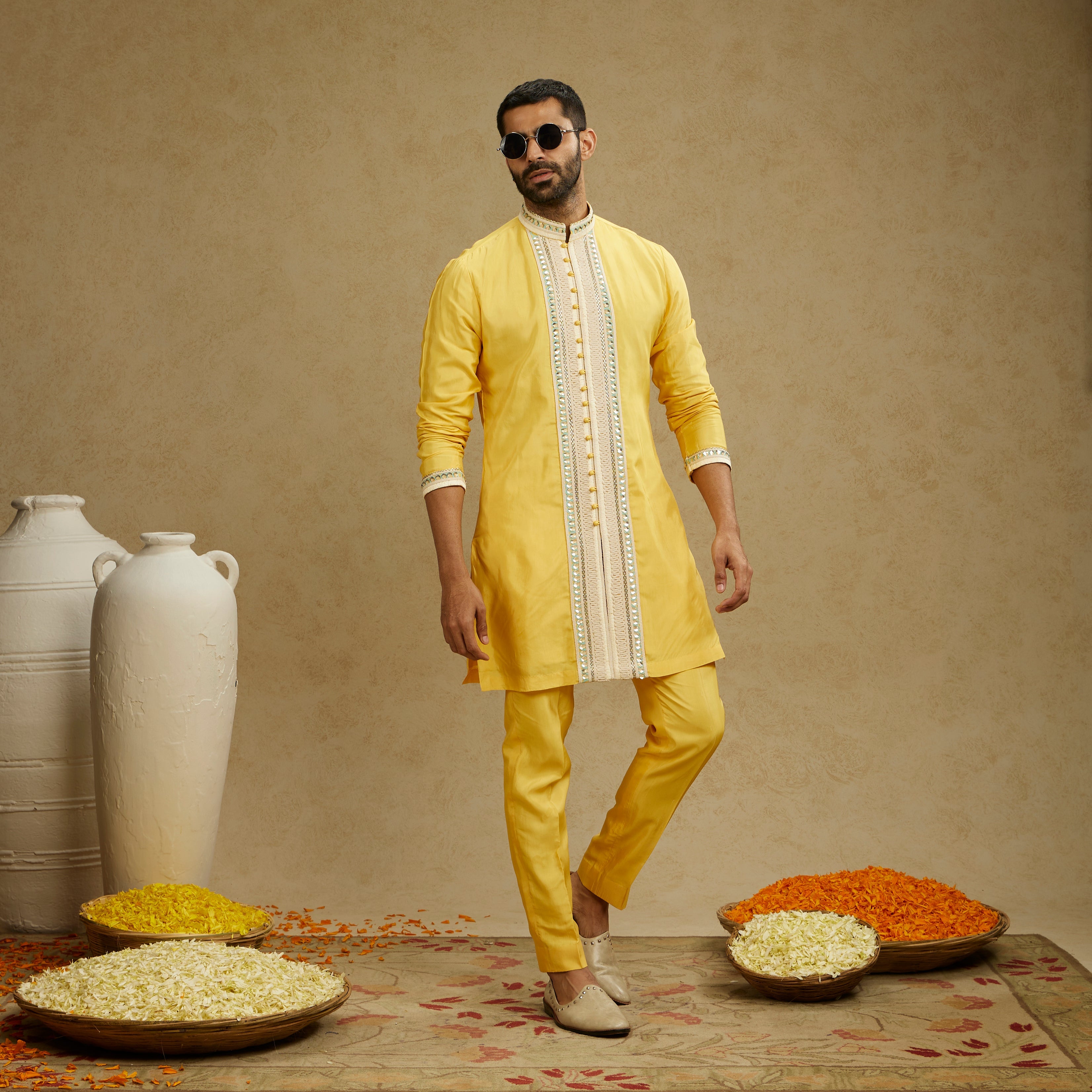 Dandelion Front Work Kurta Set