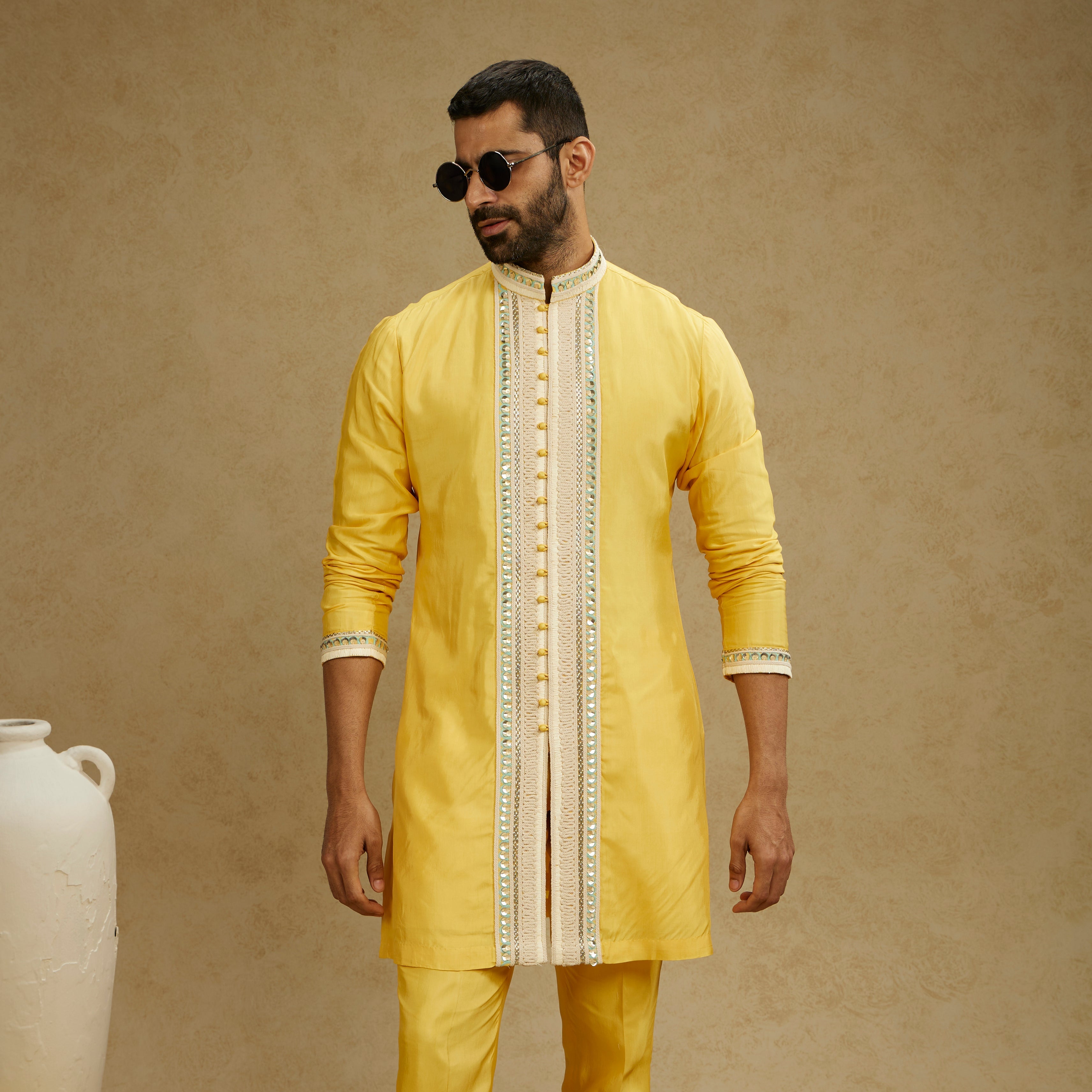 Dandelion Front Work Kurta Set