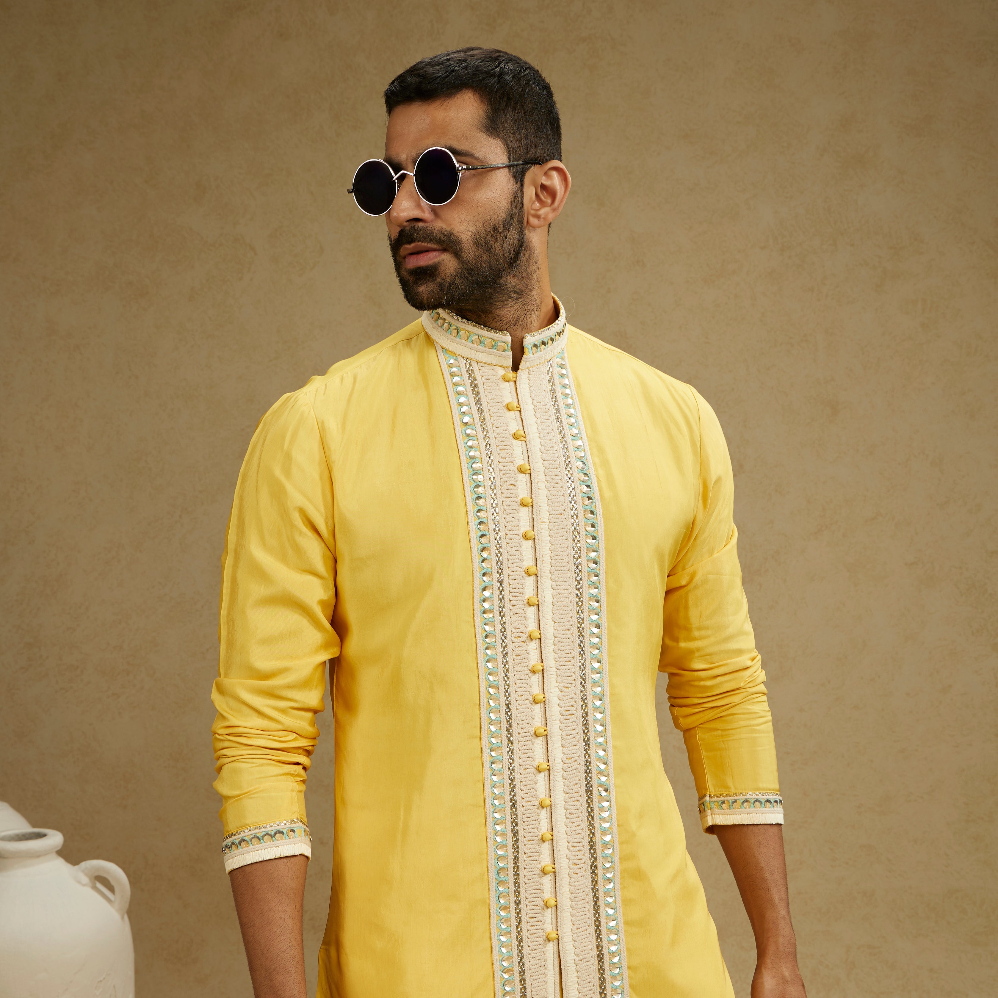 Dandelion Front Work Kurta Set