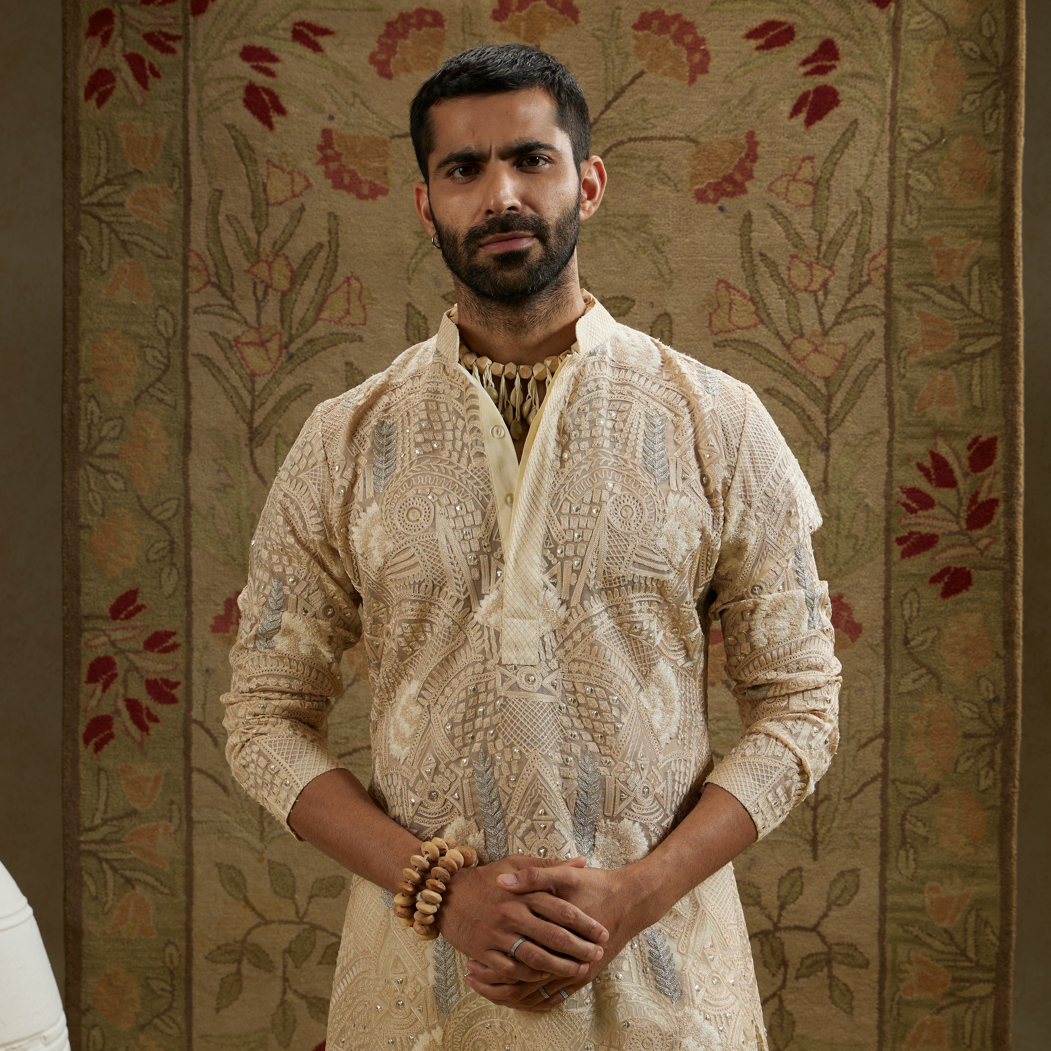 Magnolia Organza Embellished Kurta Set