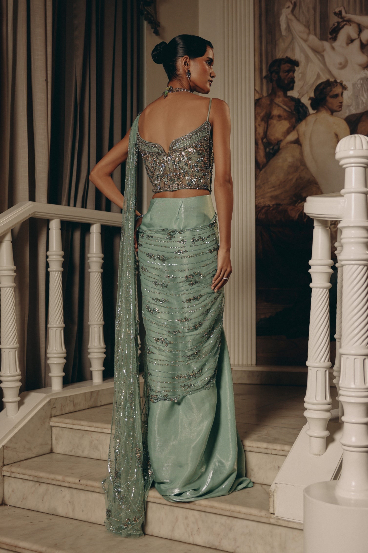 Celestial Draped Elegance