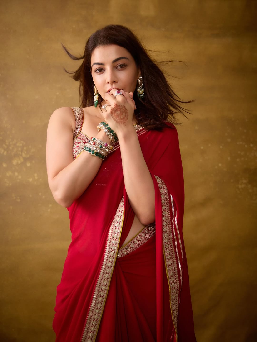 Kajal Aggarwal In Zohra Saree Set