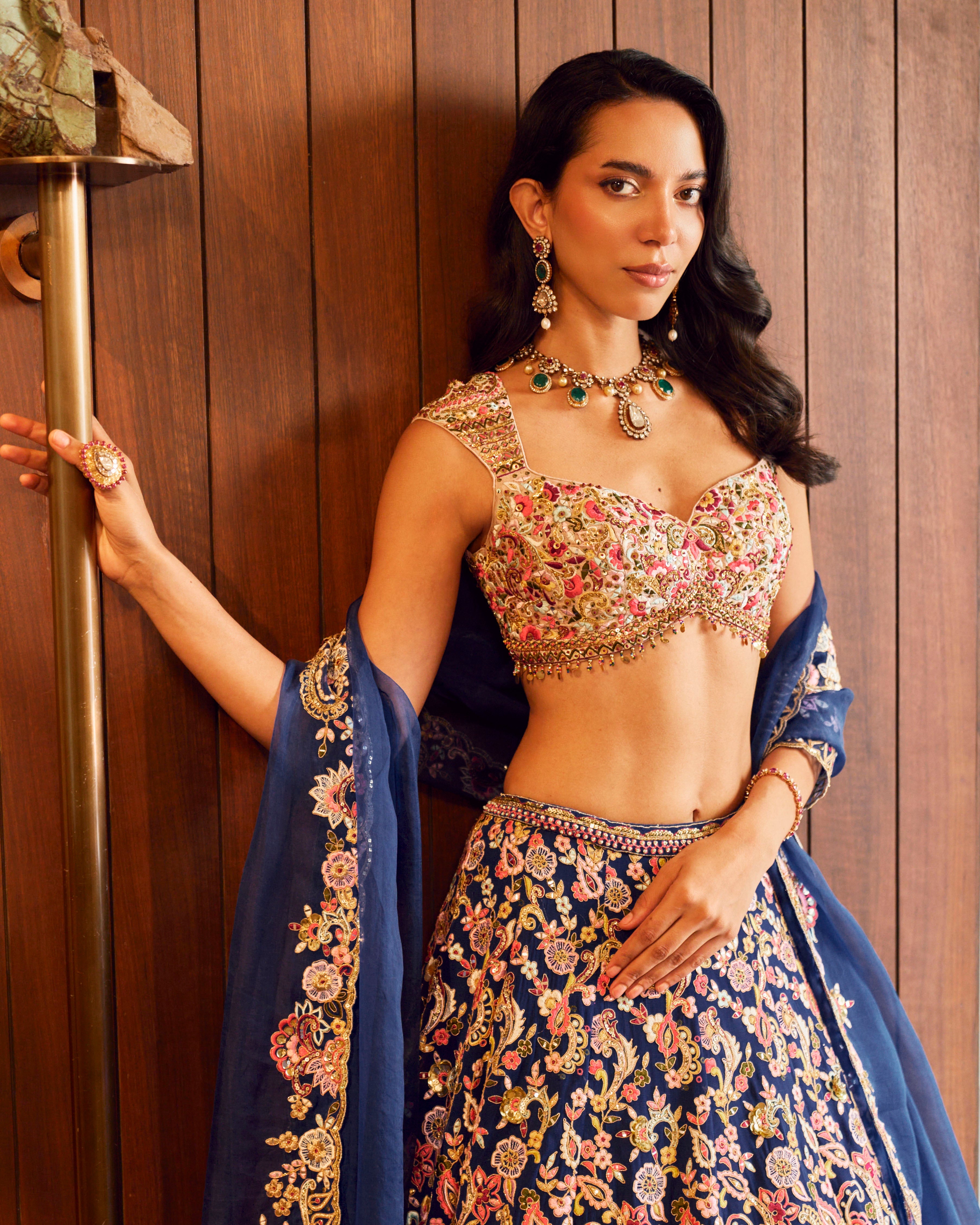 Royal Blue Lehenga Set