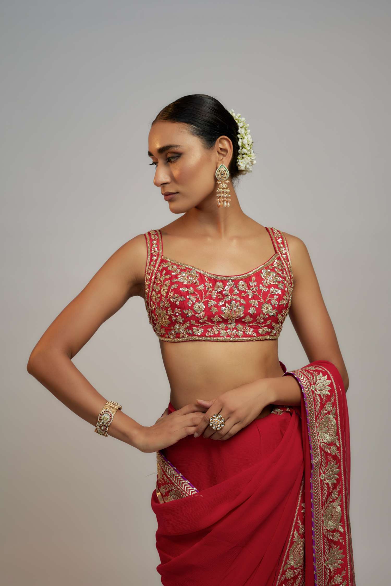 Krithi Shetty In Golconda Vidhi Saree Set
