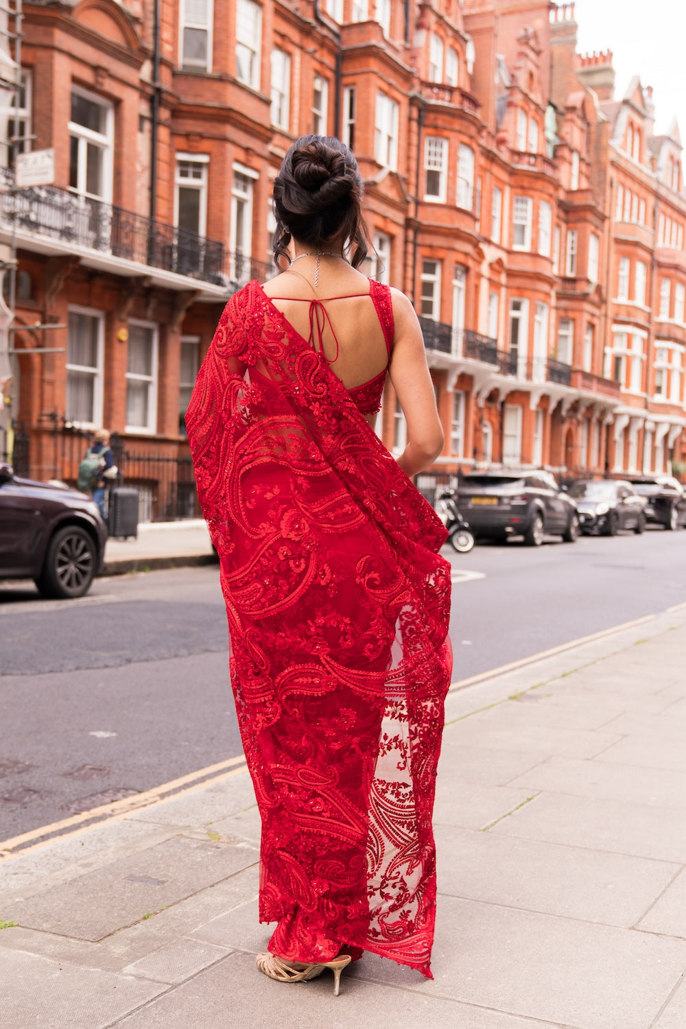 Red Dori Saree