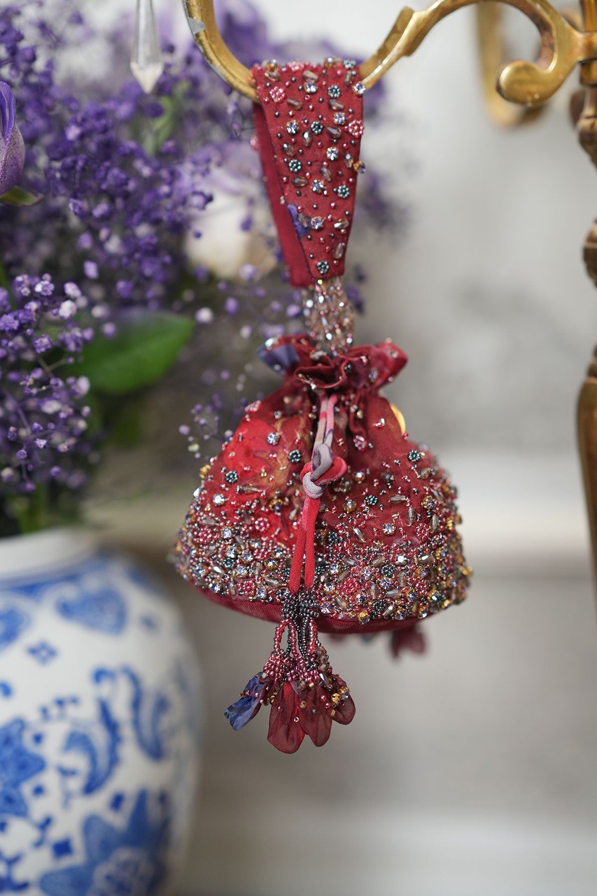 Royal Red Mini Potli