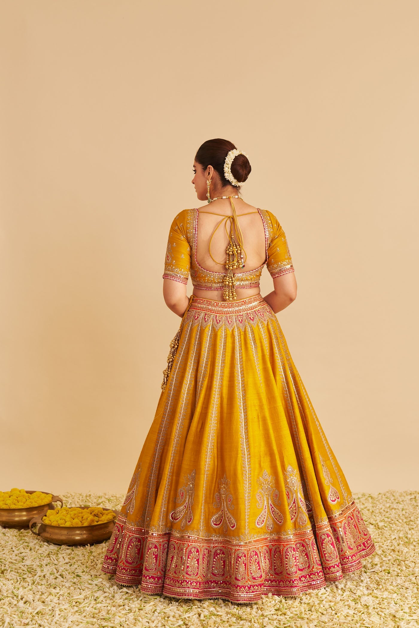 Amara - Heirloom Mustard Lehenga