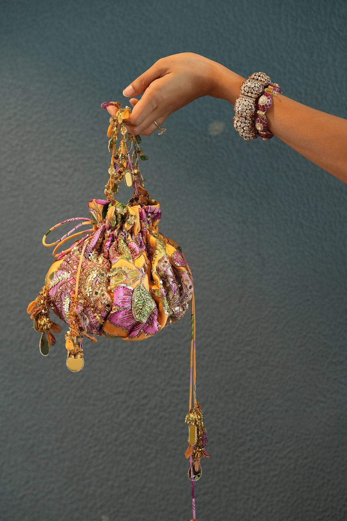 Kesar Embroidered Potli