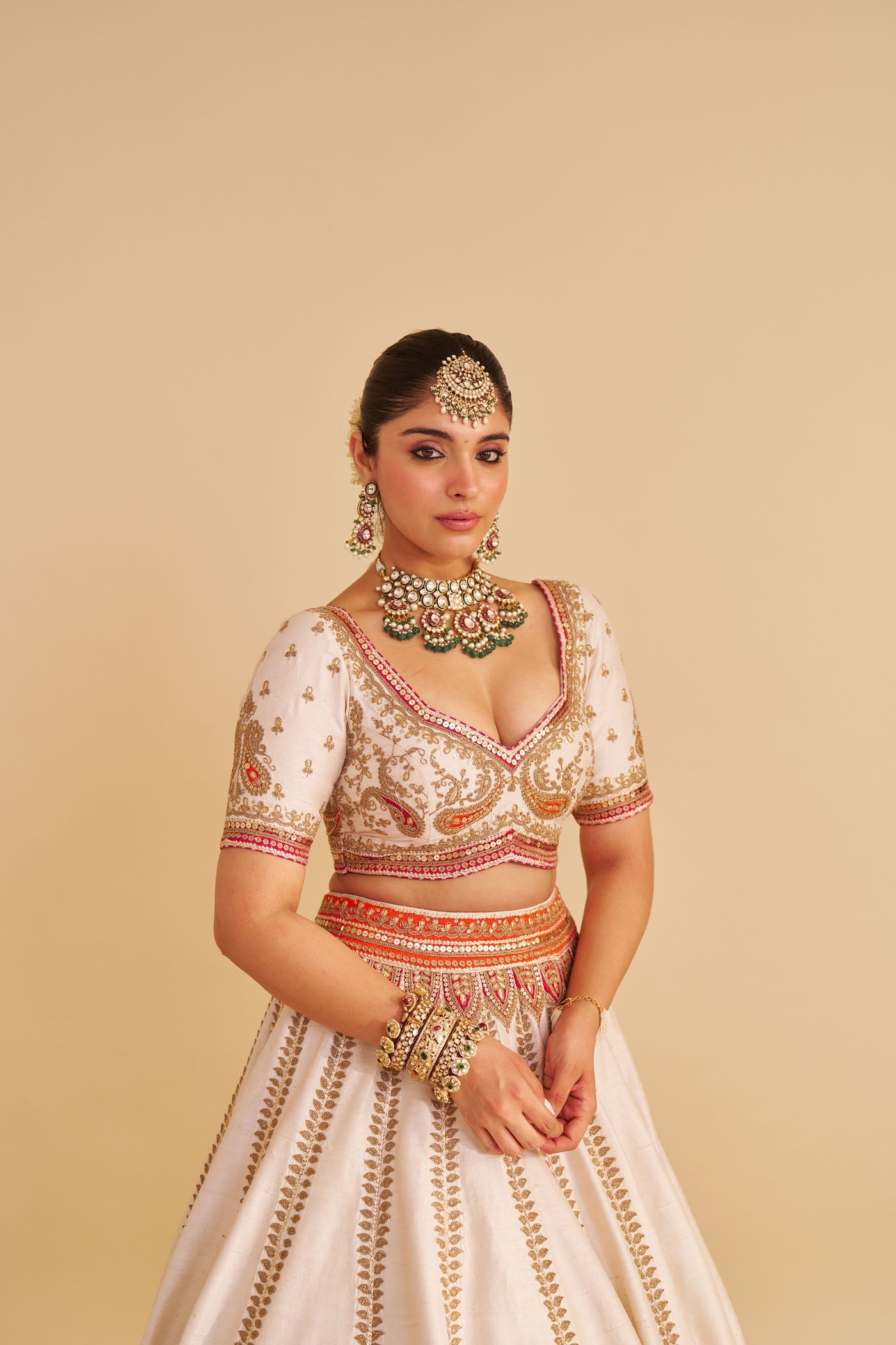 Amara - Daisy Ivory Lehenga