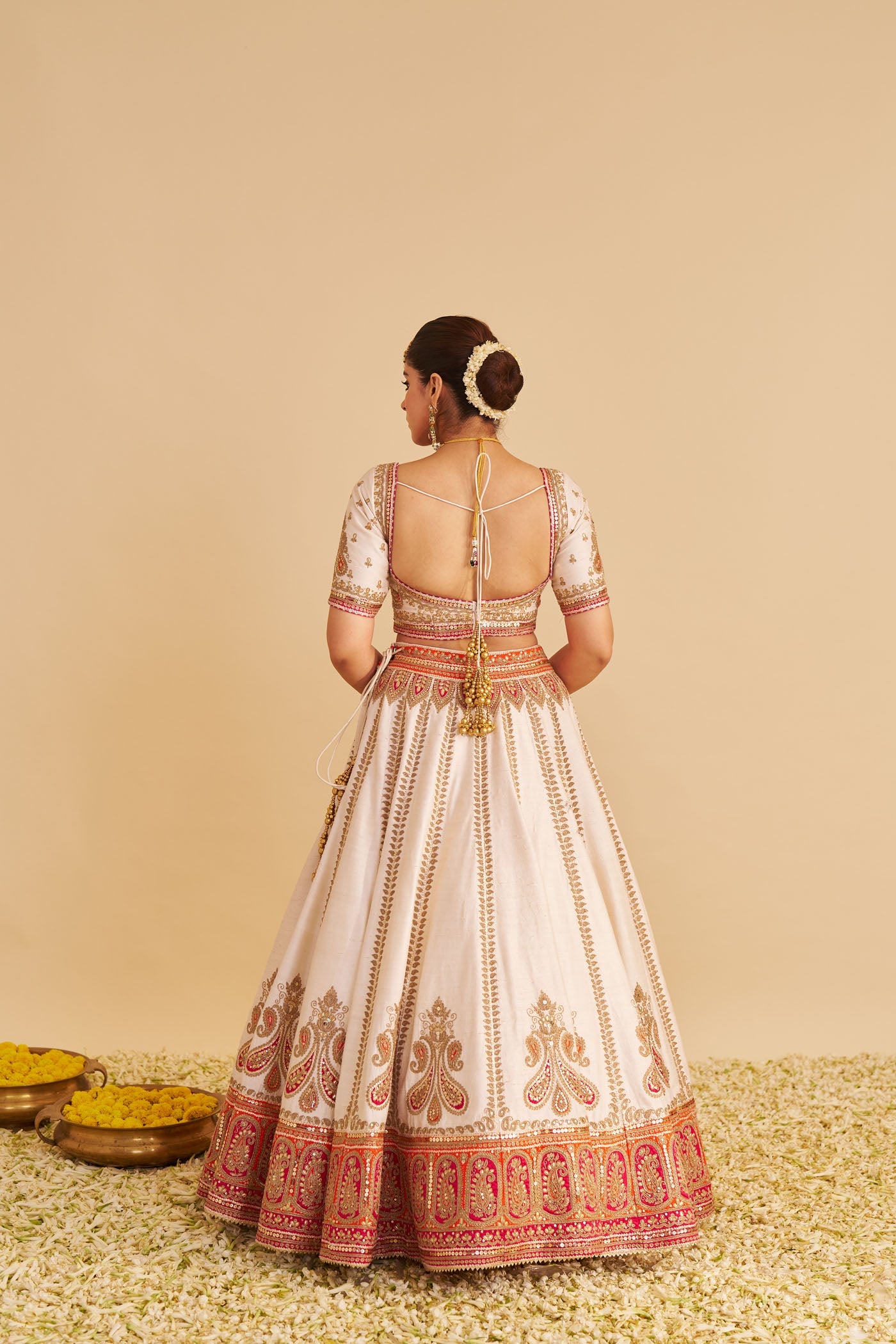 Amara - Daisy Ivory Lehenga