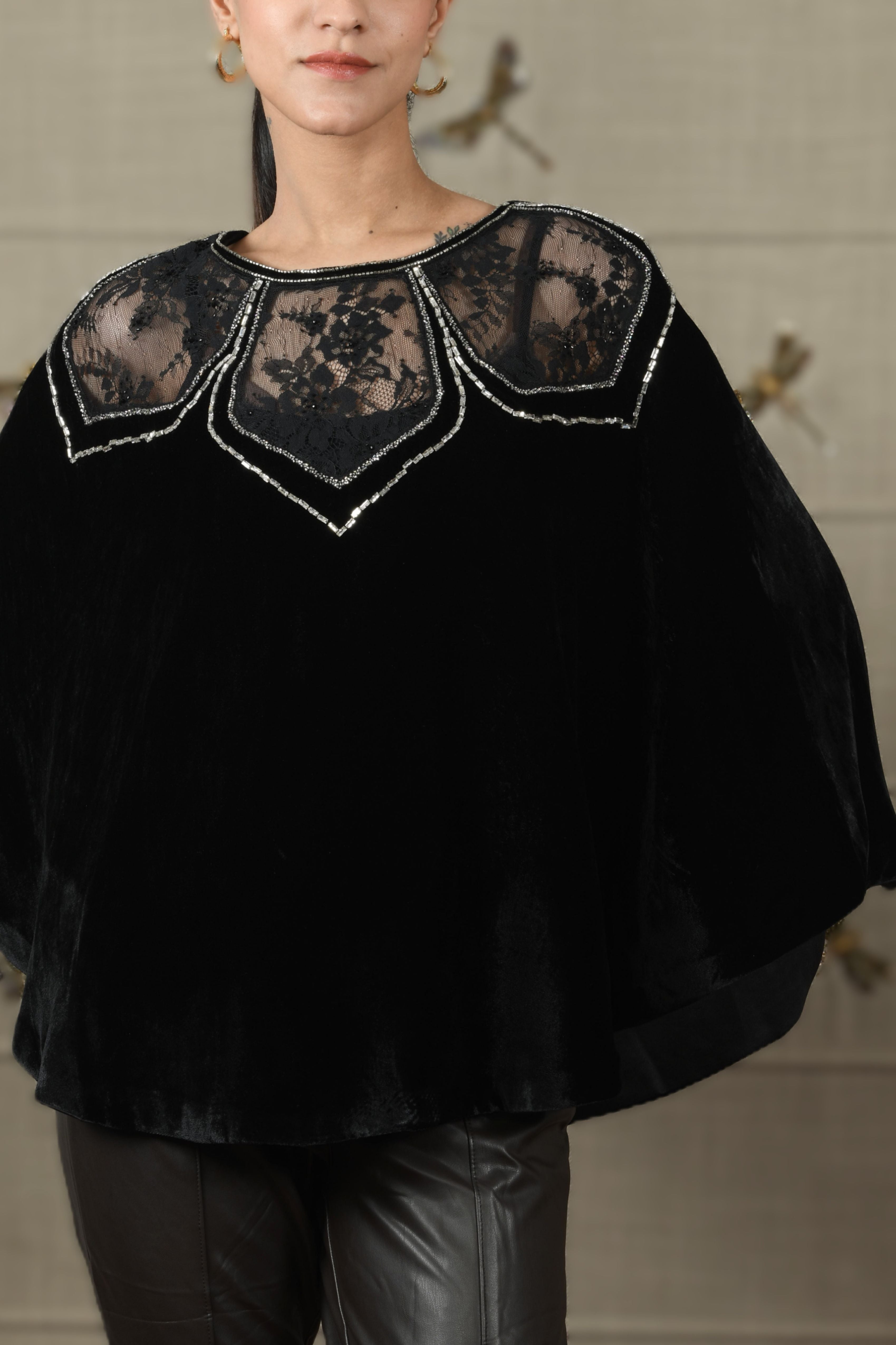 Mauli Evening Star Velvet Poncho