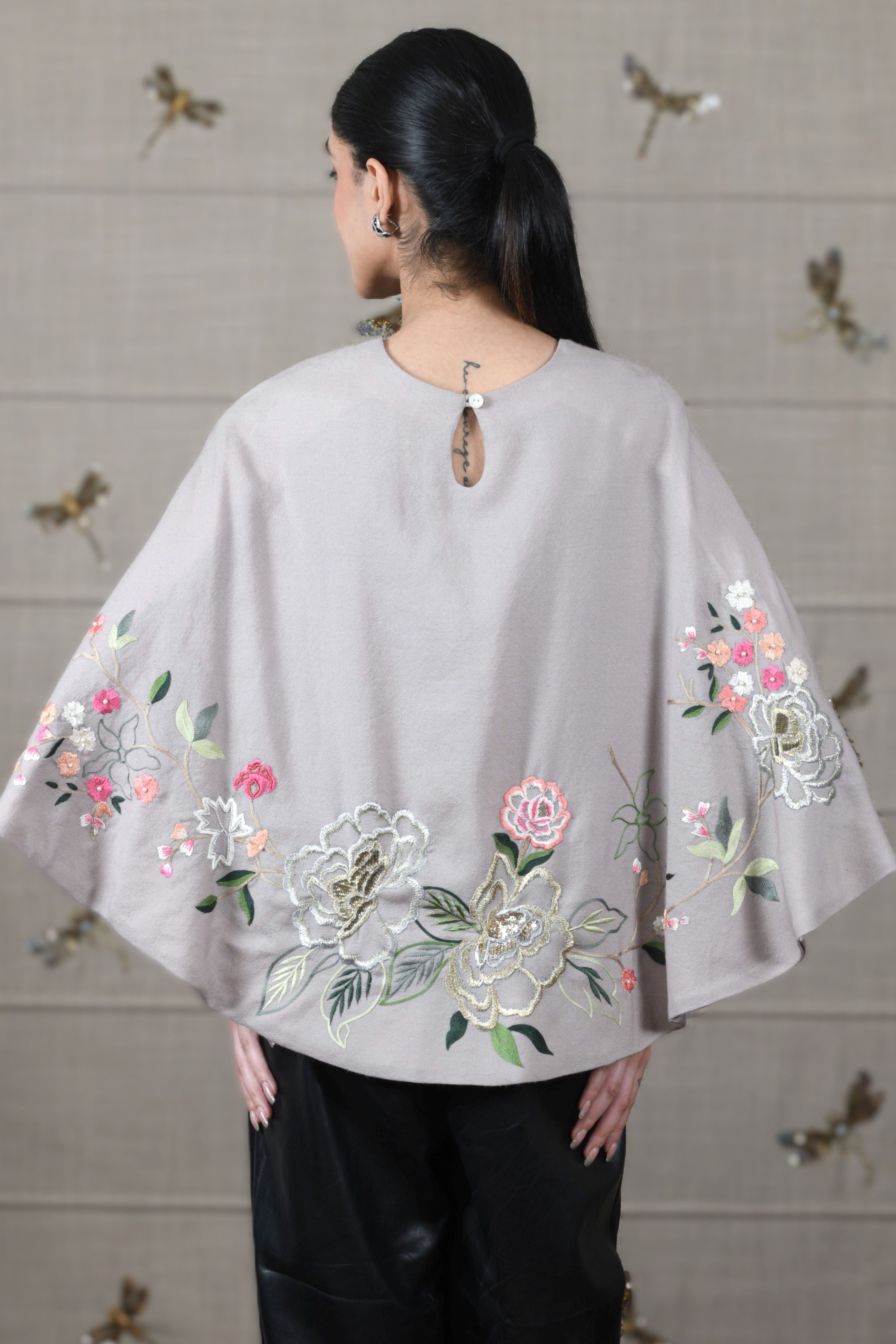 Mauli Paradise Embroidered Poncho