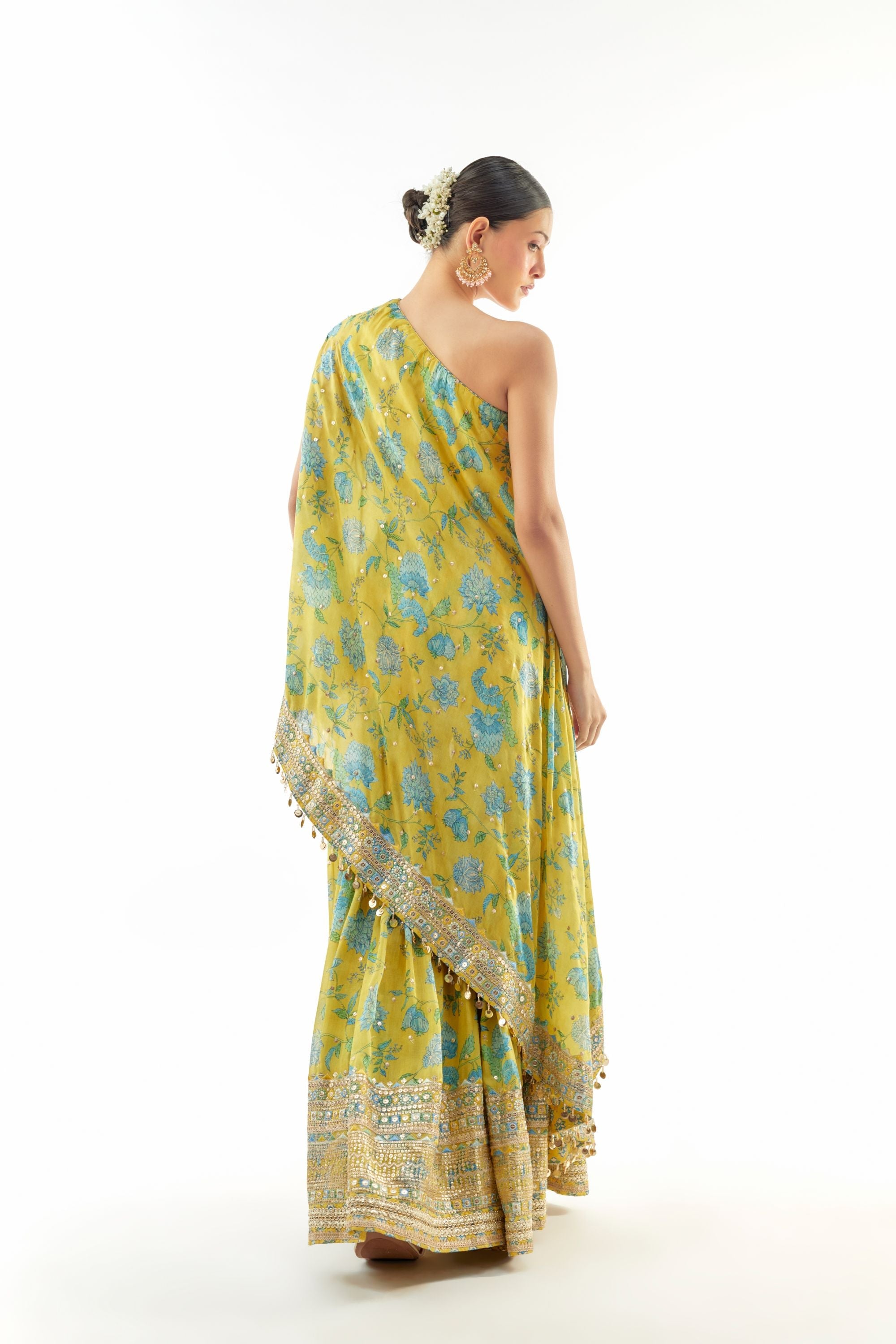Sumedha One Shoulder Sharara Set