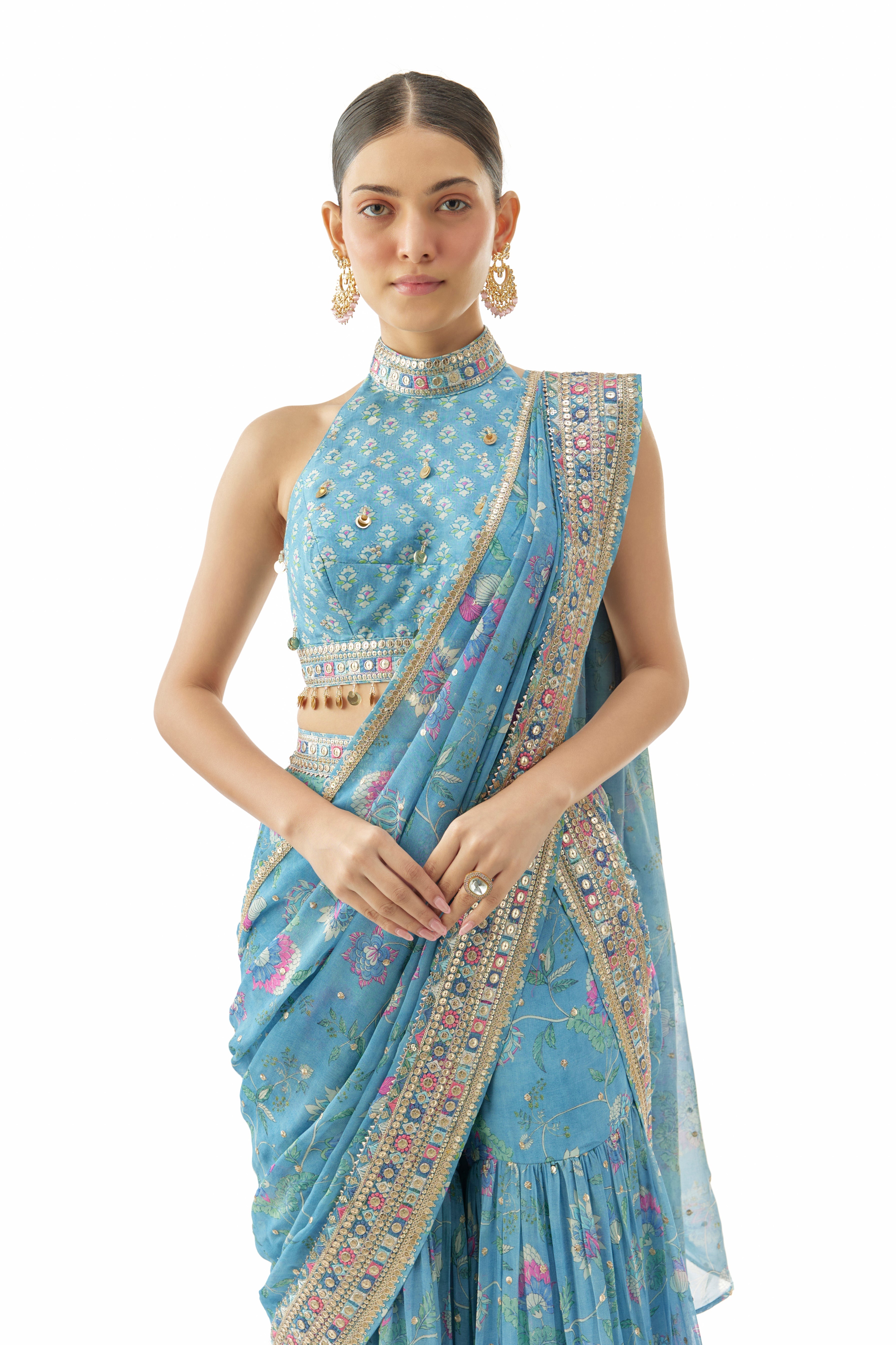 Pakhi Sharara Saree Set