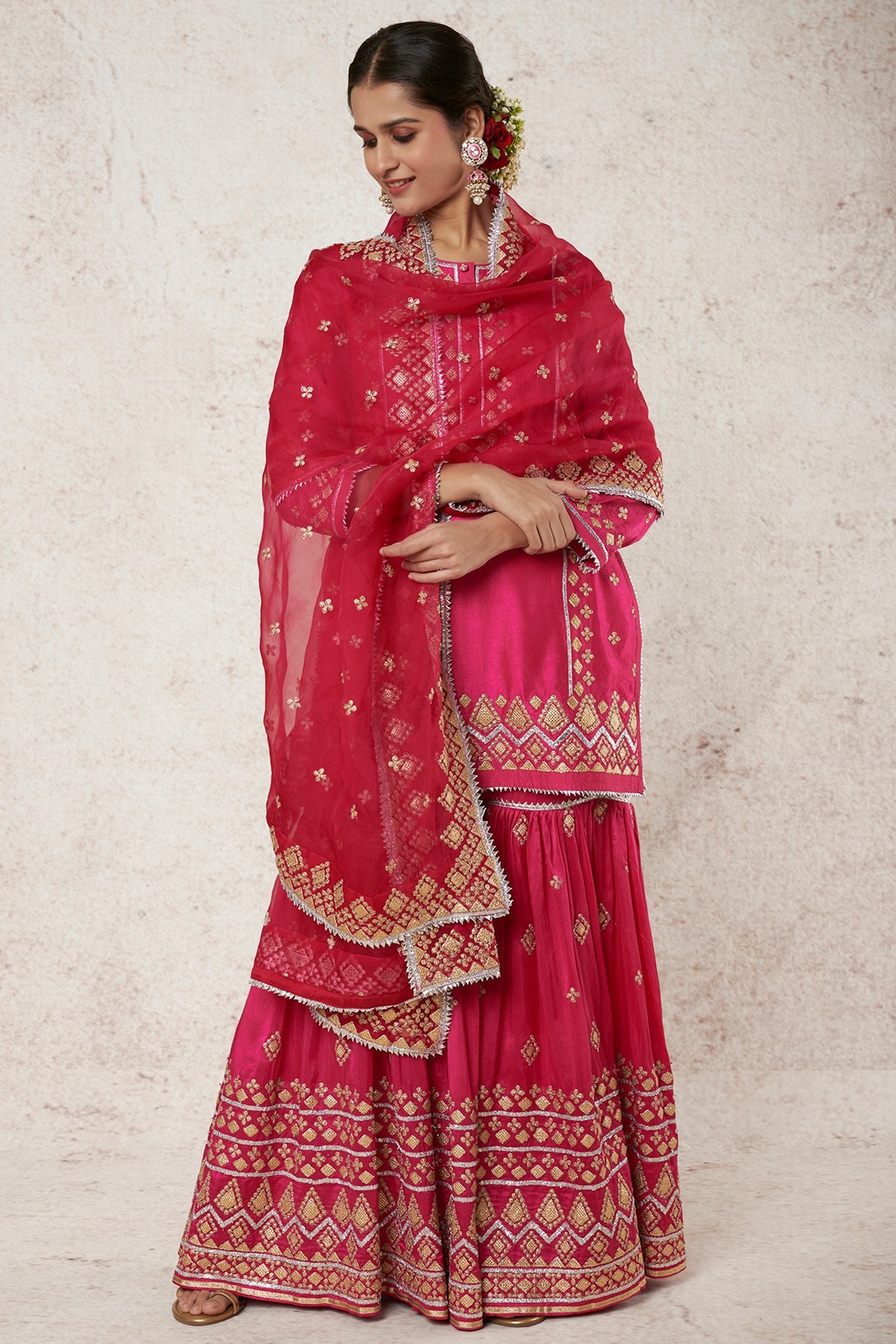 Shiddat Sharara Set Rani Pink