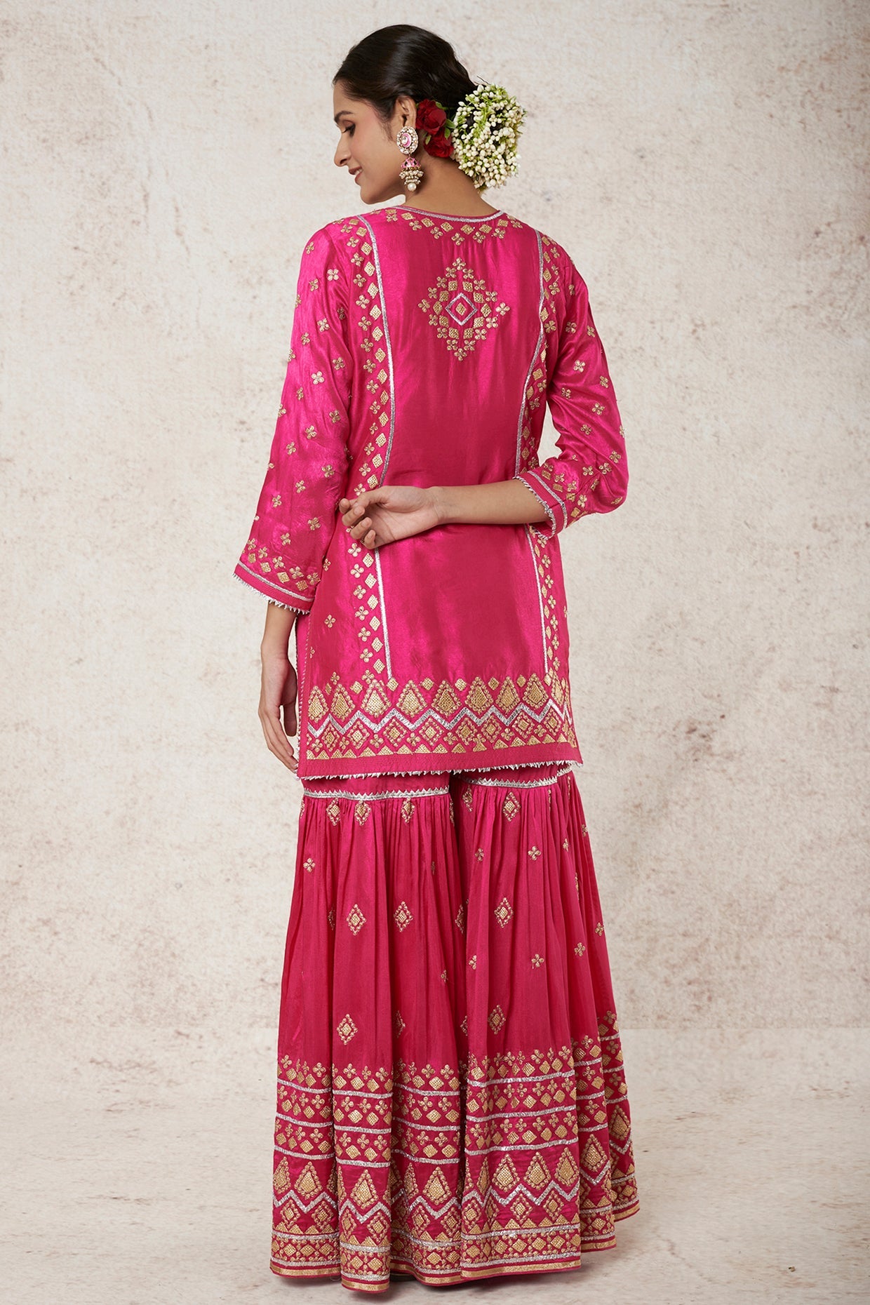 Shiddat Sharara Set Rani Pink