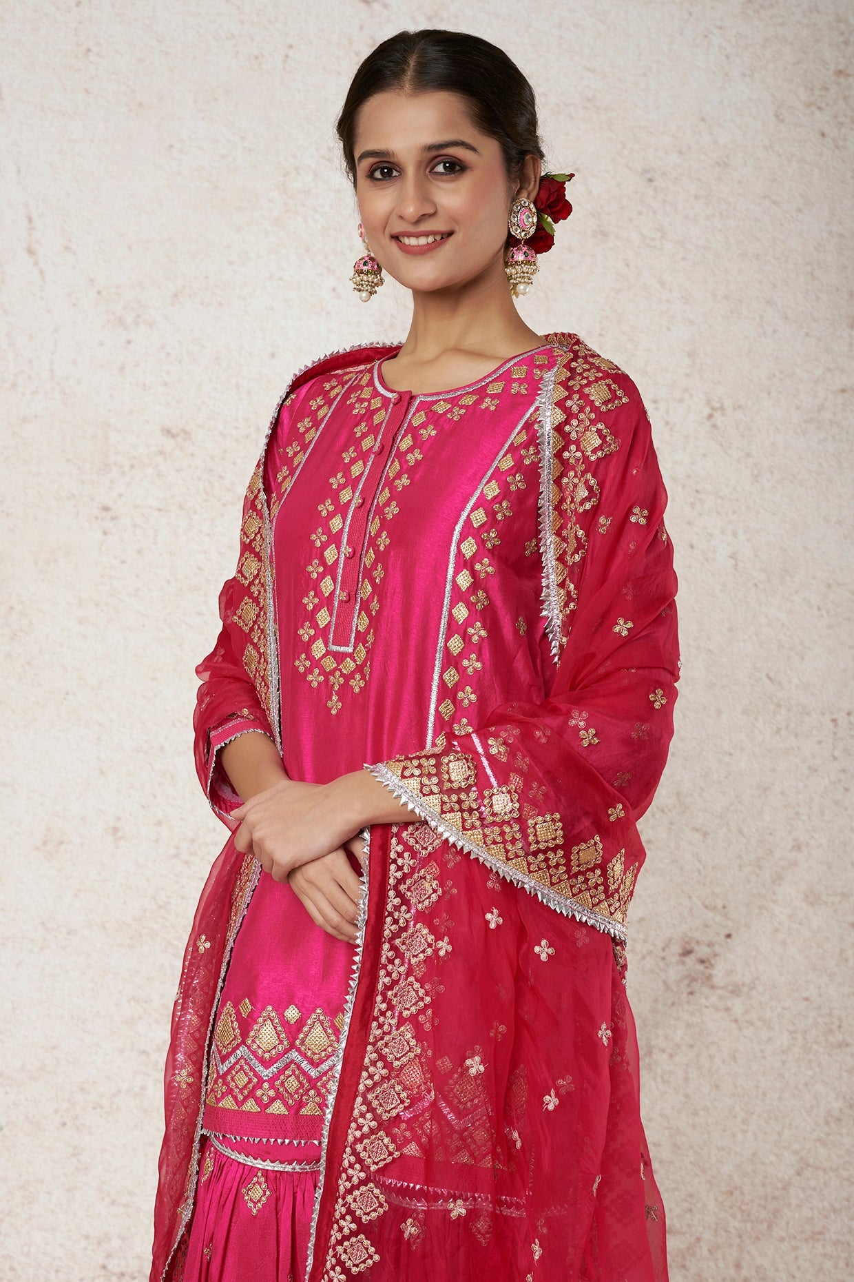 Shiddat Sharara Set Rani Pink