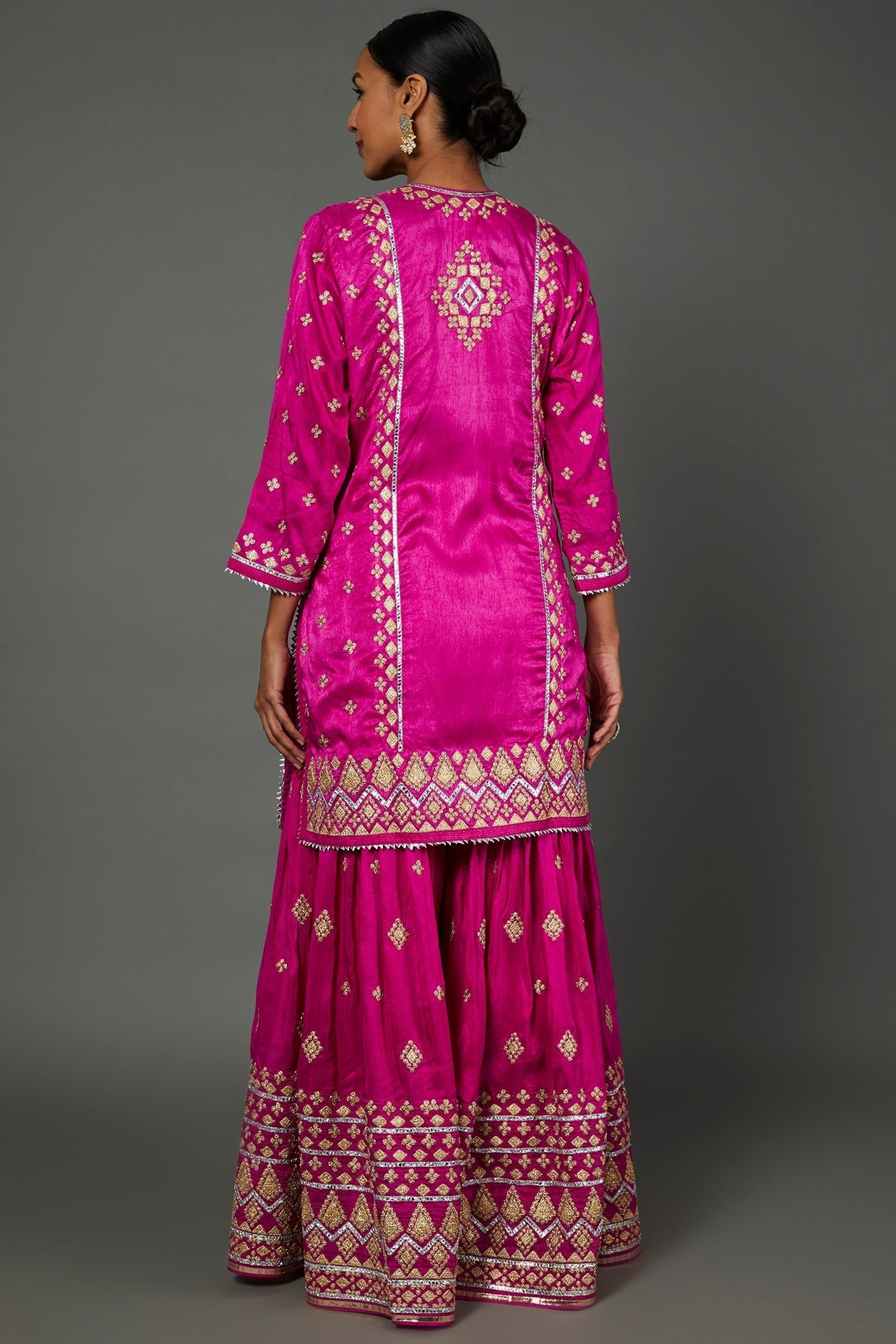 Shiddat Sharara Set Rani Pink