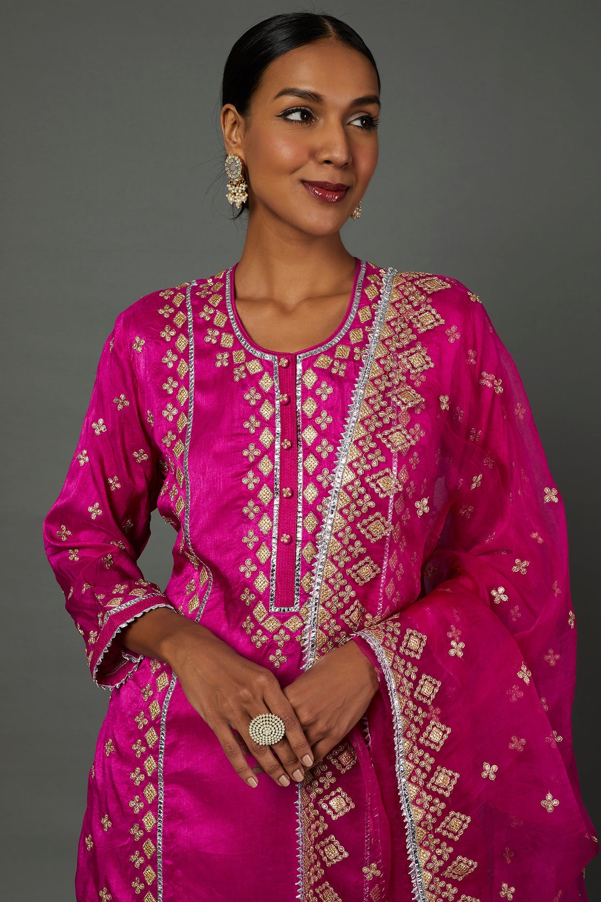 Shiddat Sharara Set Rani Pink