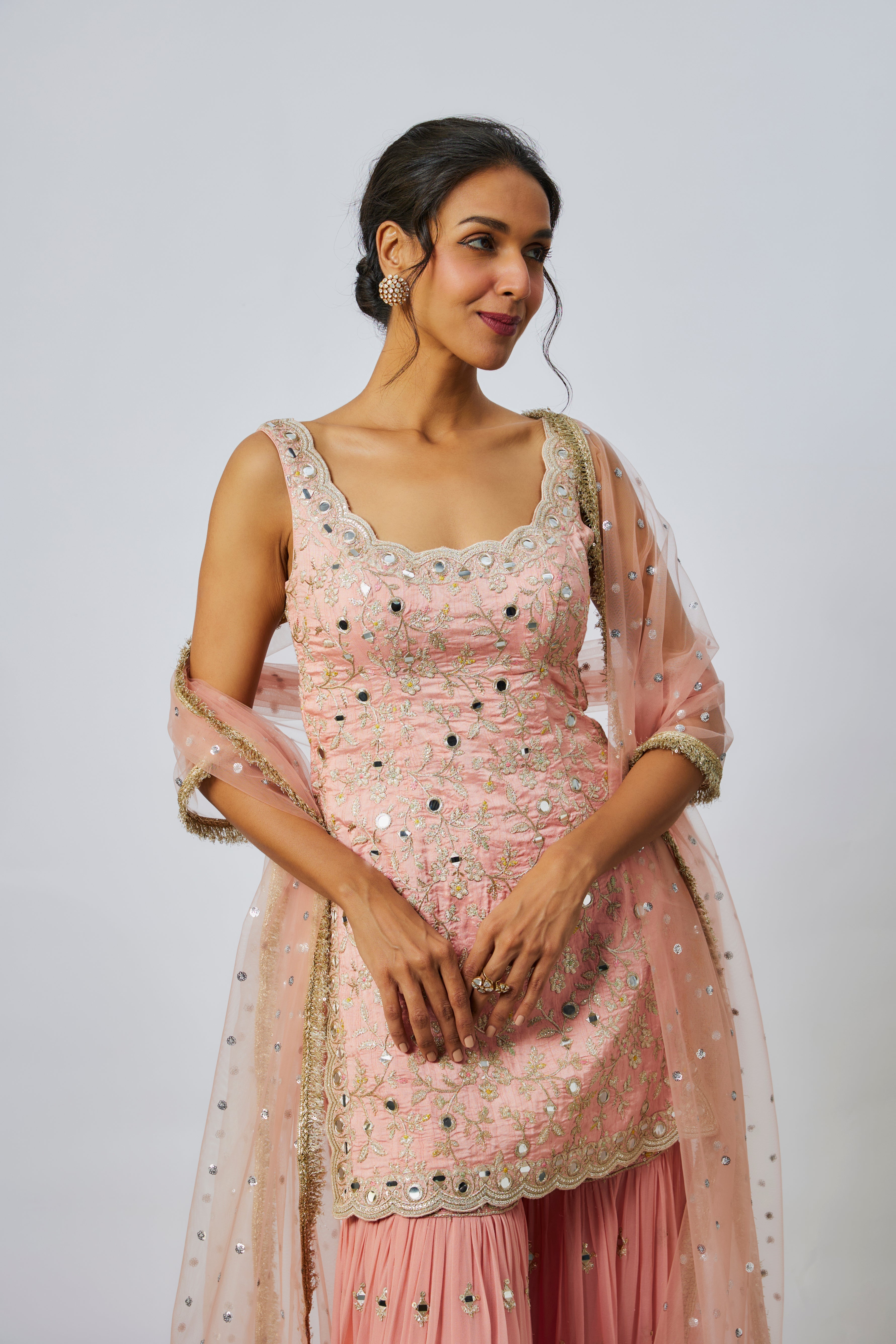 Sara Tendulkar In Soneera Sharara Set