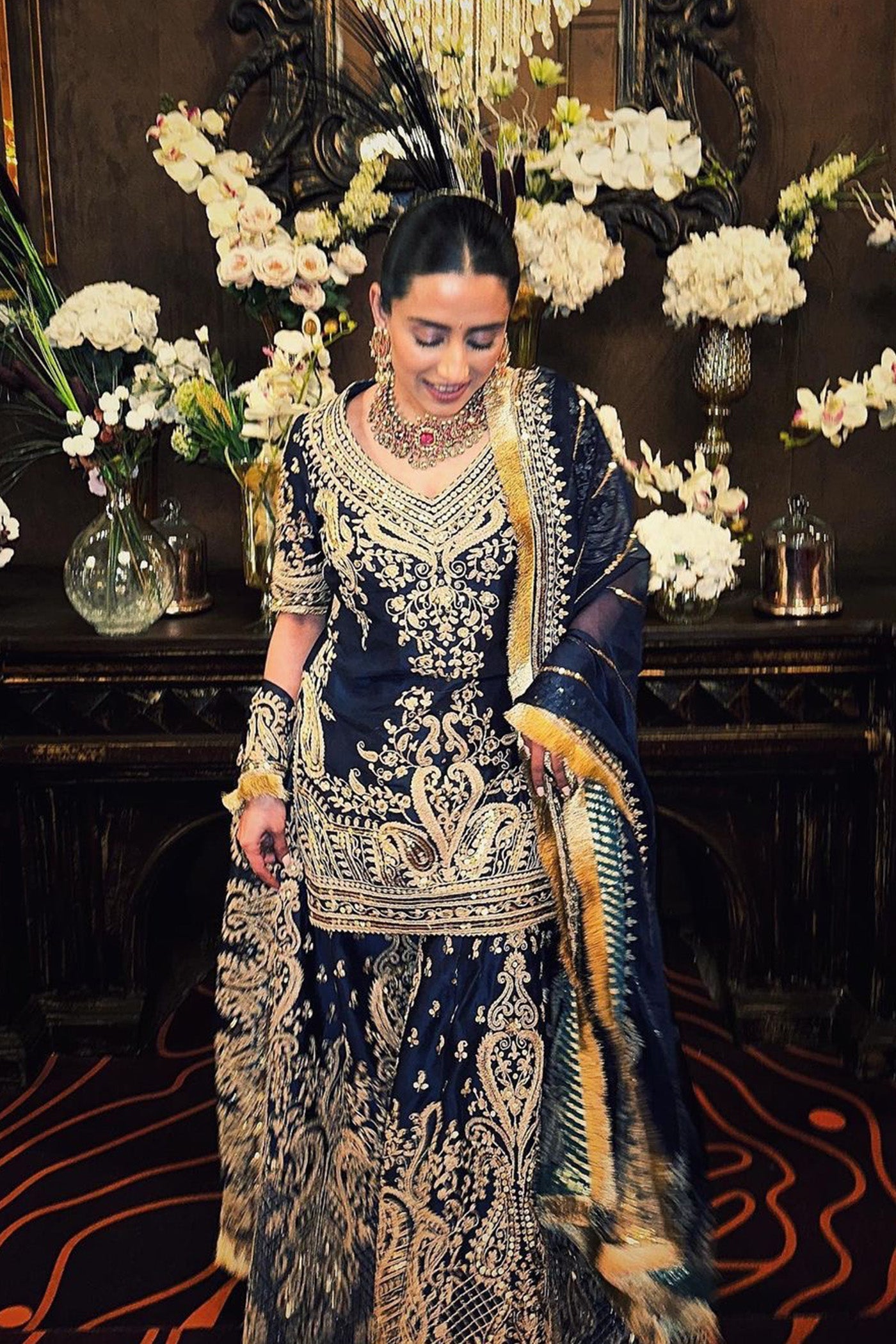 Upasana Ghai In Aafiya - Deep Blue Sharara