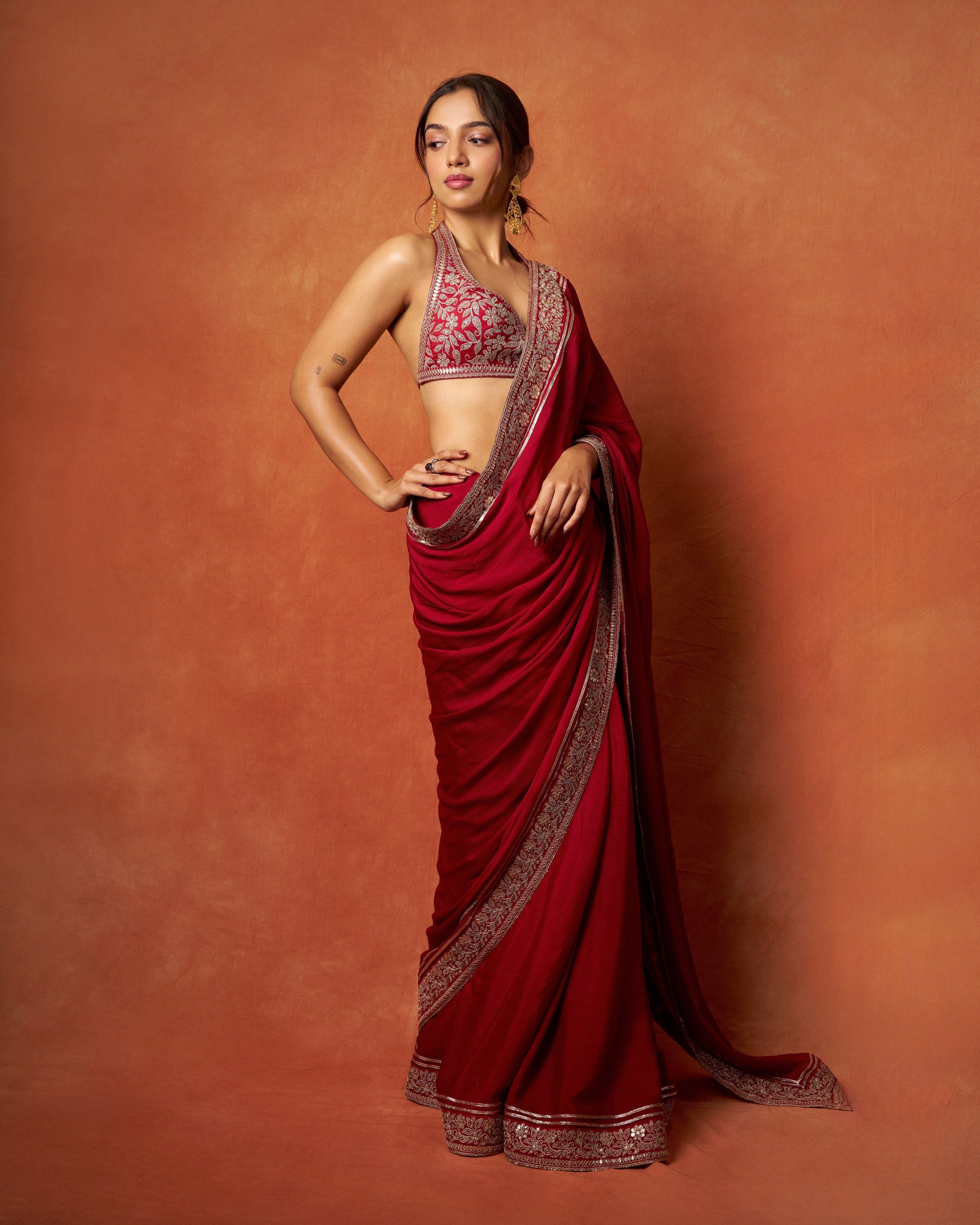 Ahsaas Channa In Afreen Saree Set