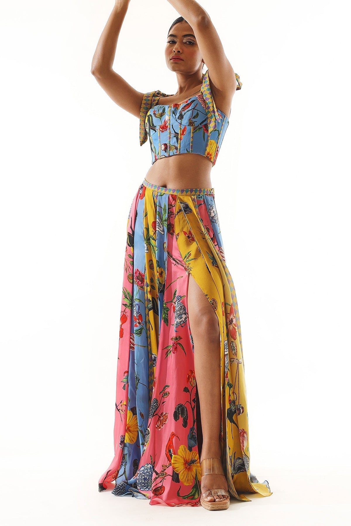 Dhriti Mehra In Printed Layered Skirt