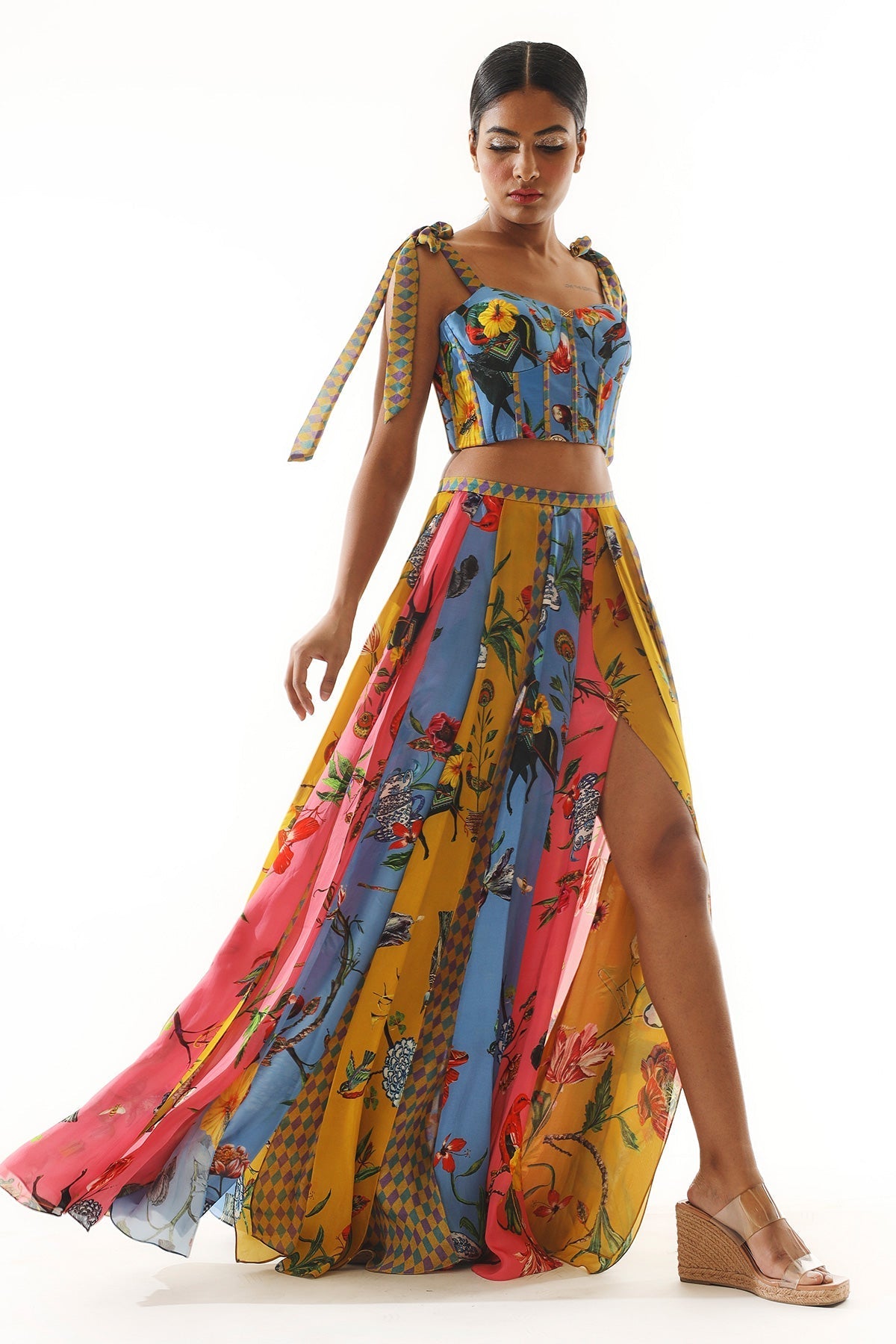 Dhriti Mehra In Printed Layered Skirt